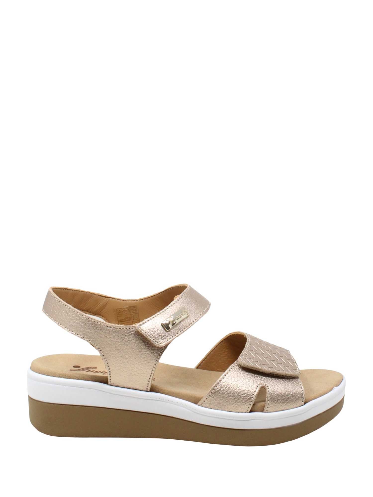 Sandali zeppa Dorato Susimoda