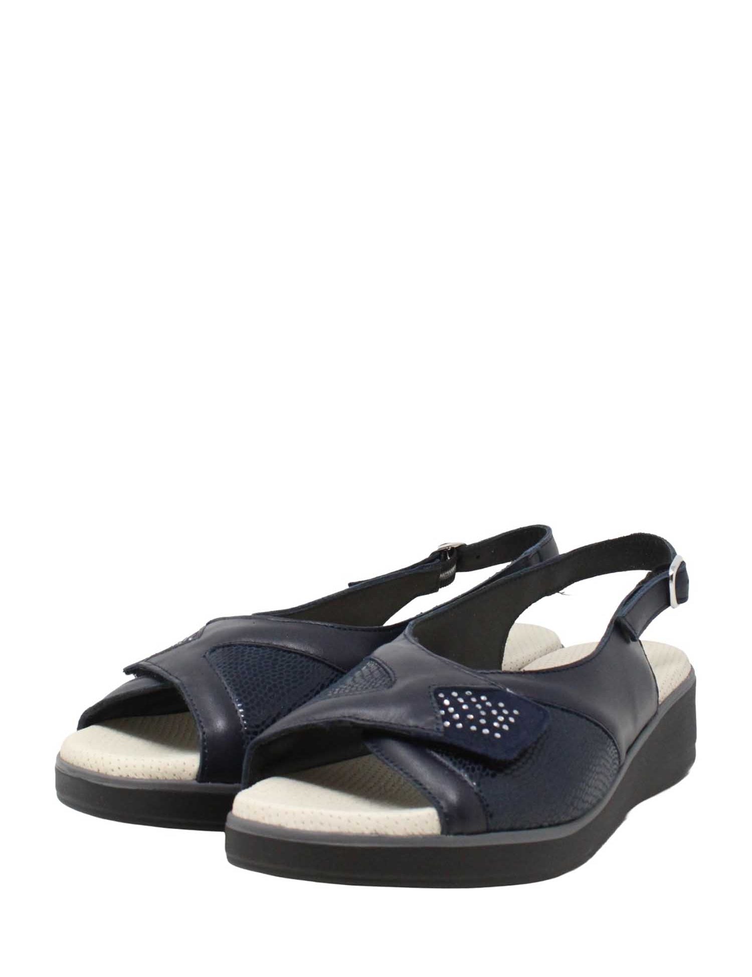 Sandali zeppa Blu Susimoda