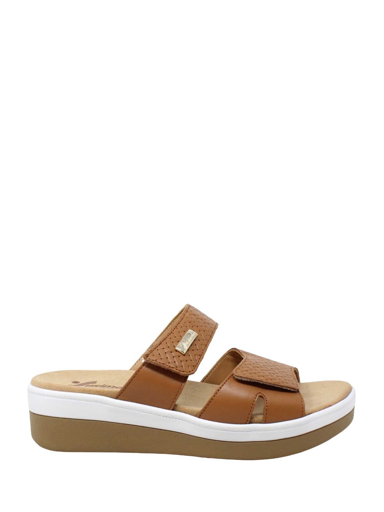 Sandali zeppa Marrone Susimoda