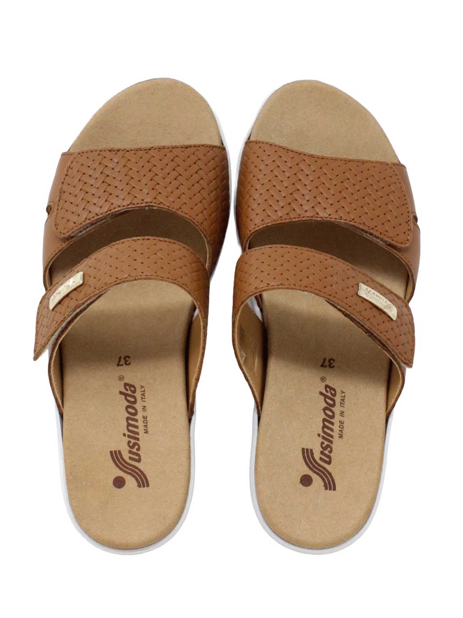 Sandali zeppa Marrone Susimoda