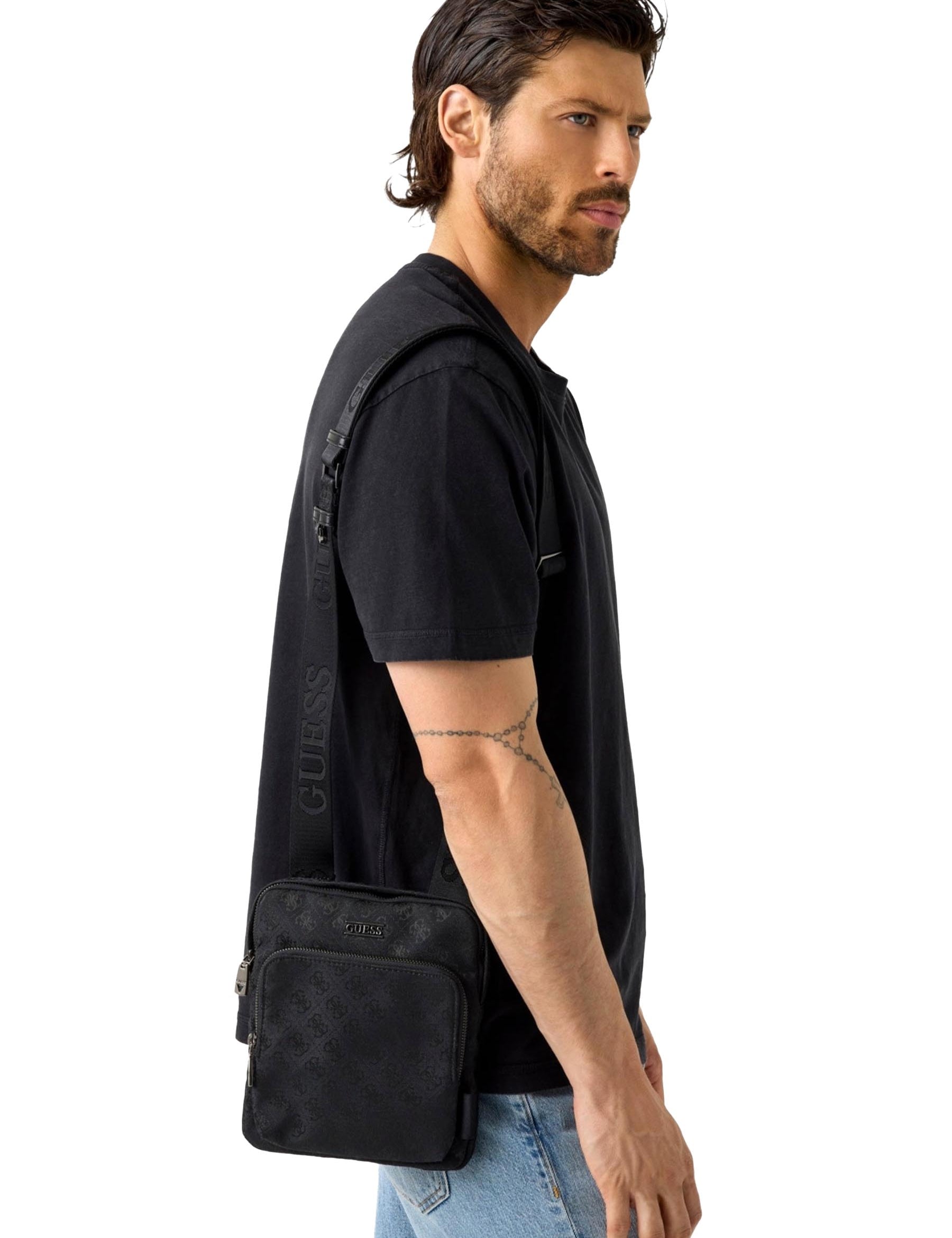 Tracolla Nero Guess