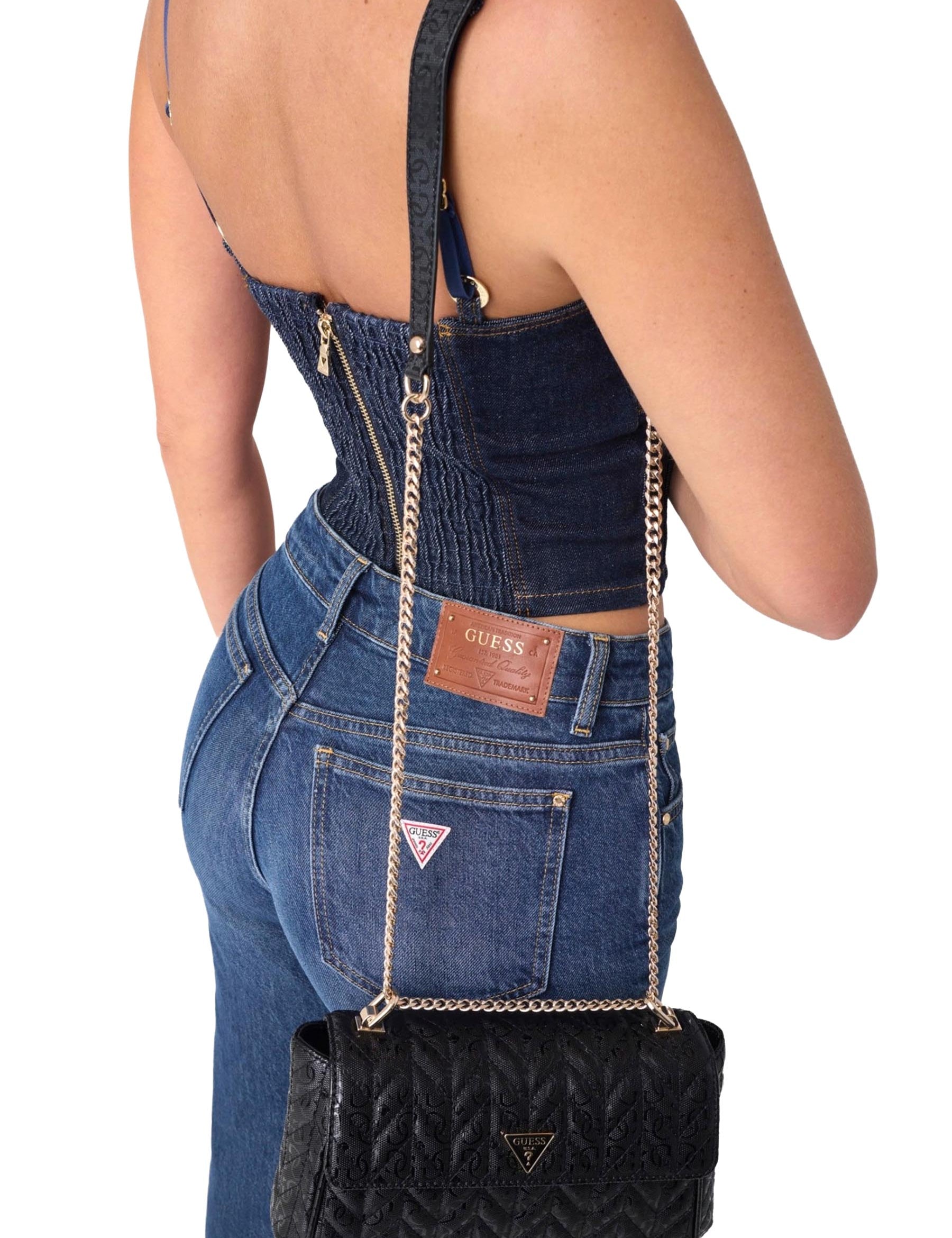 Tracolla Nero Guess