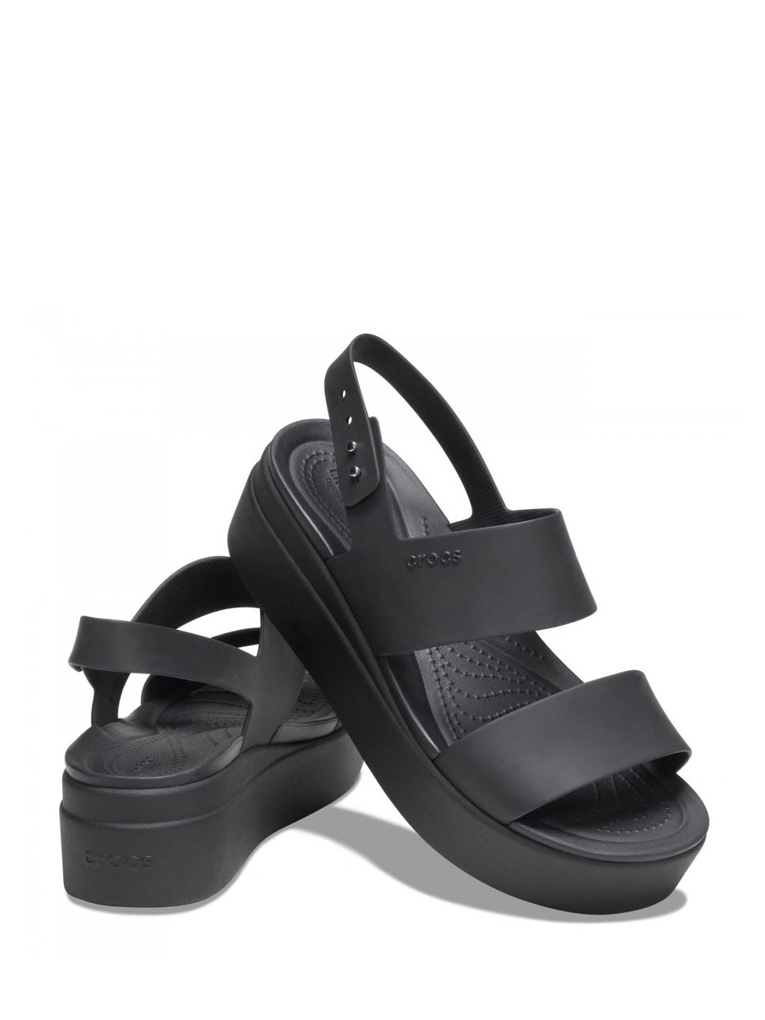 Sandali zeppa Nero Crocs