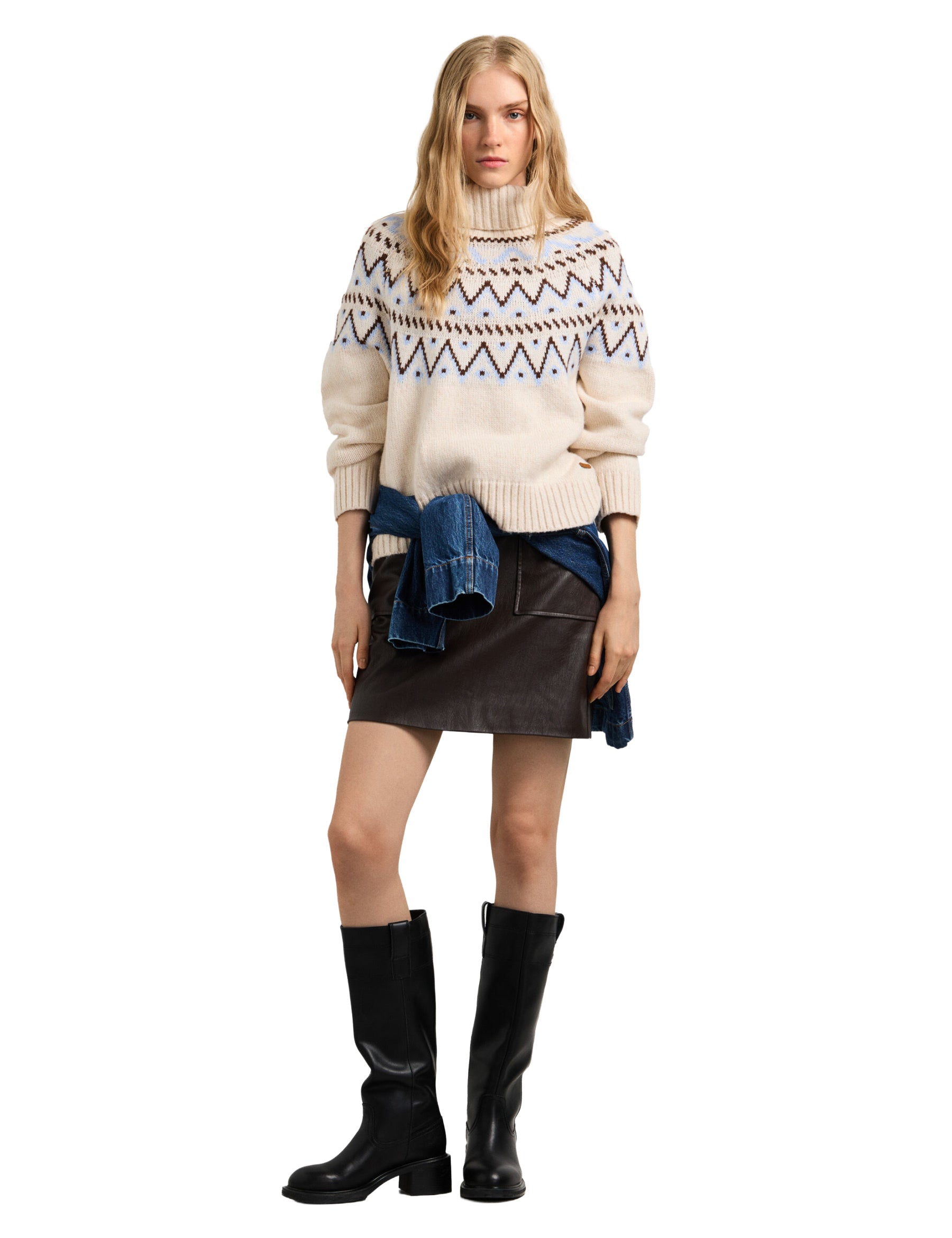 Maglia a collo alto Beige Pepe Jeans