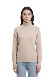 Maglia a collo alto Beige Yes-zee