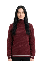 Maglia a collo alto Bordeaux Yes-zee