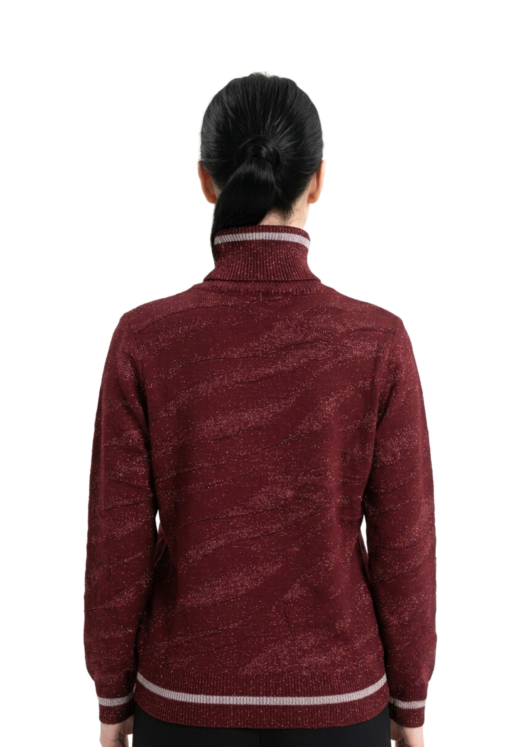 Maglia a collo alto Bordeaux Yes-zee
