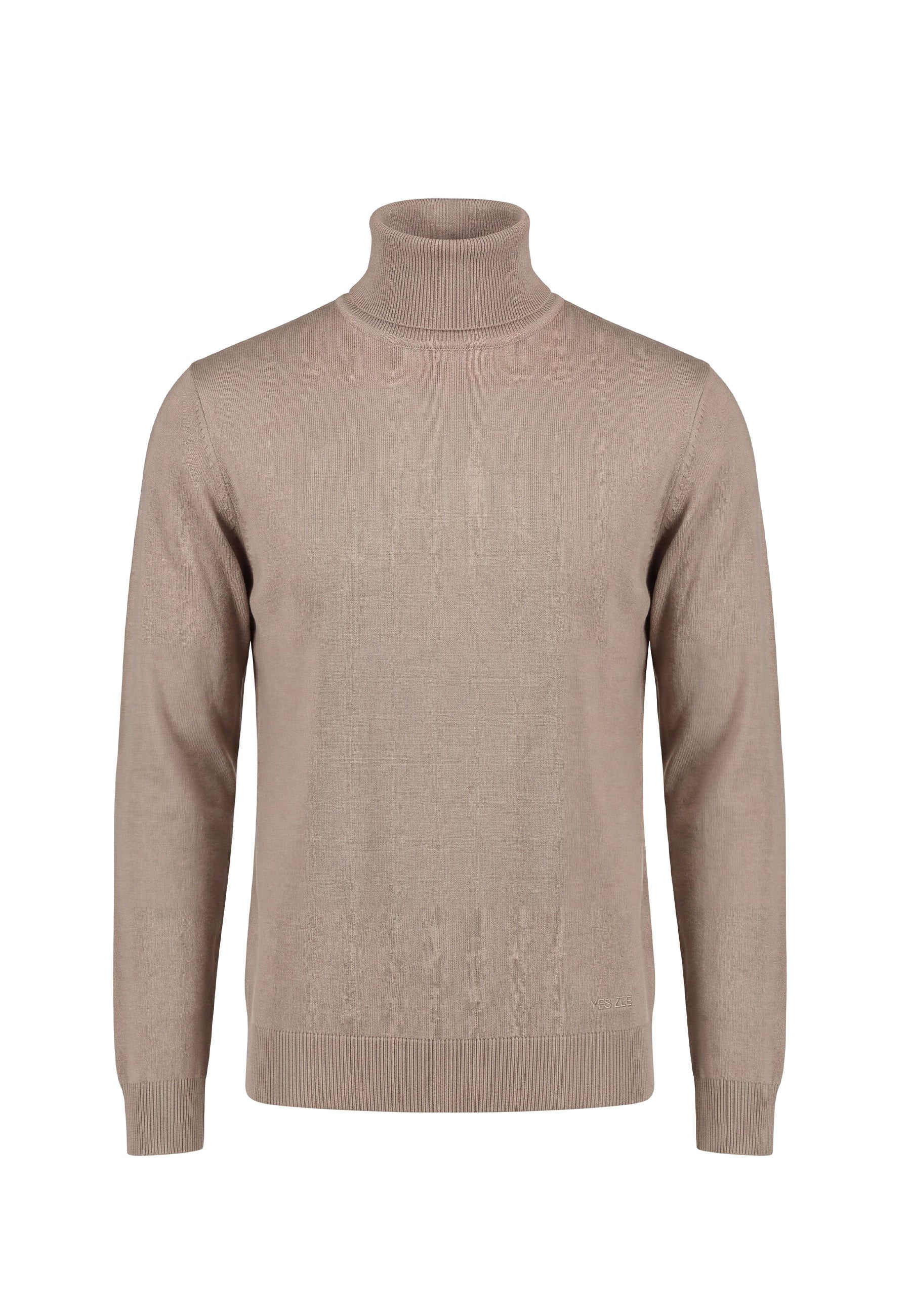 Maglia a collo alto Beige Yes-zee