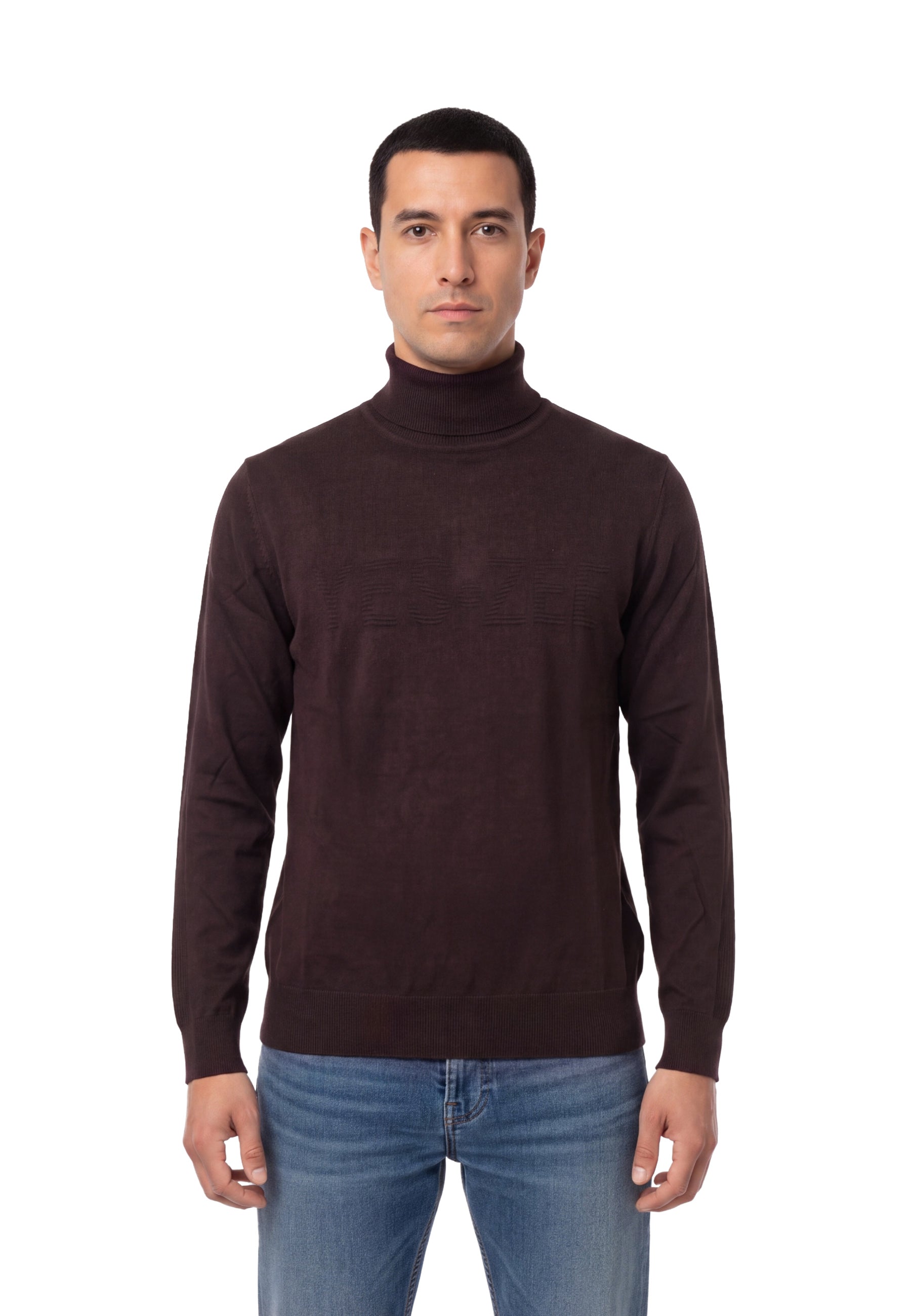 Maglia a collo alto Marrone Yes-zee