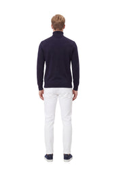 Maglia a collo alto Blu Yes-zee