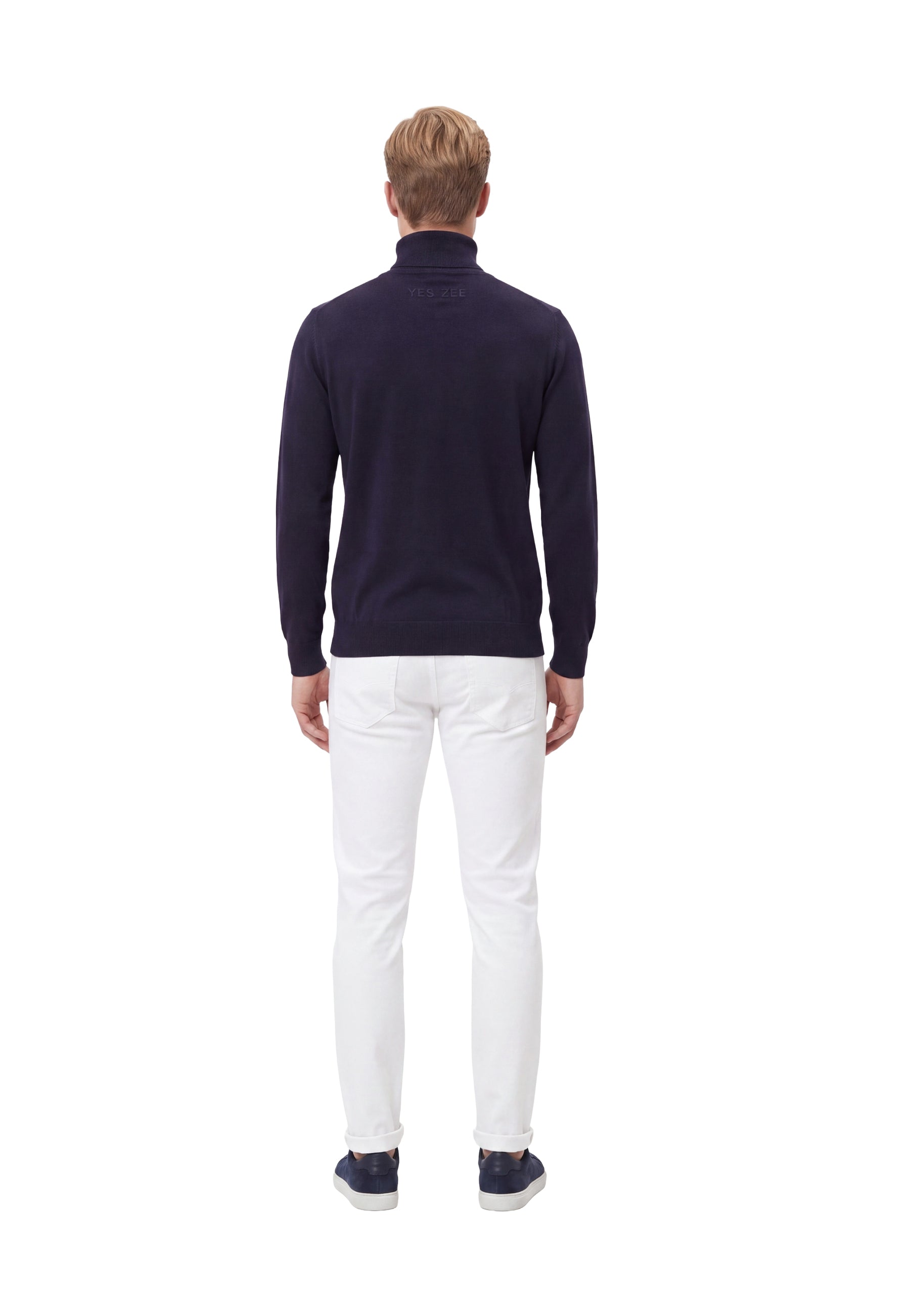 Maglia a collo alto Blu Yes-zee