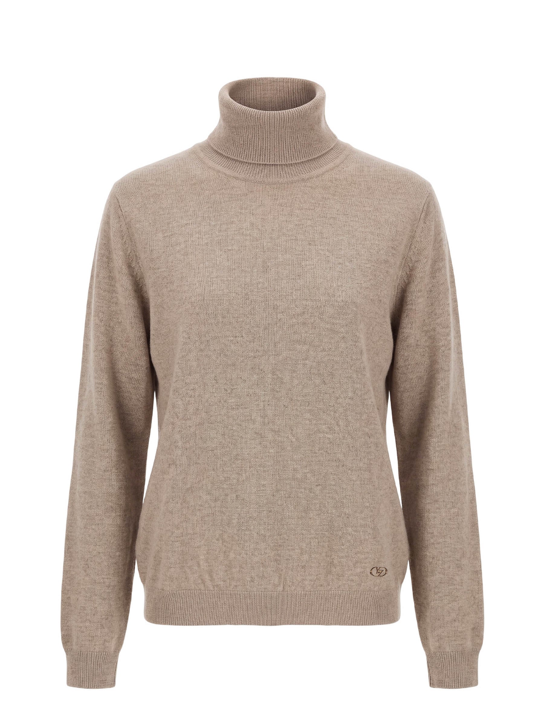 Maglia a collo alto Beige Yes-zee
