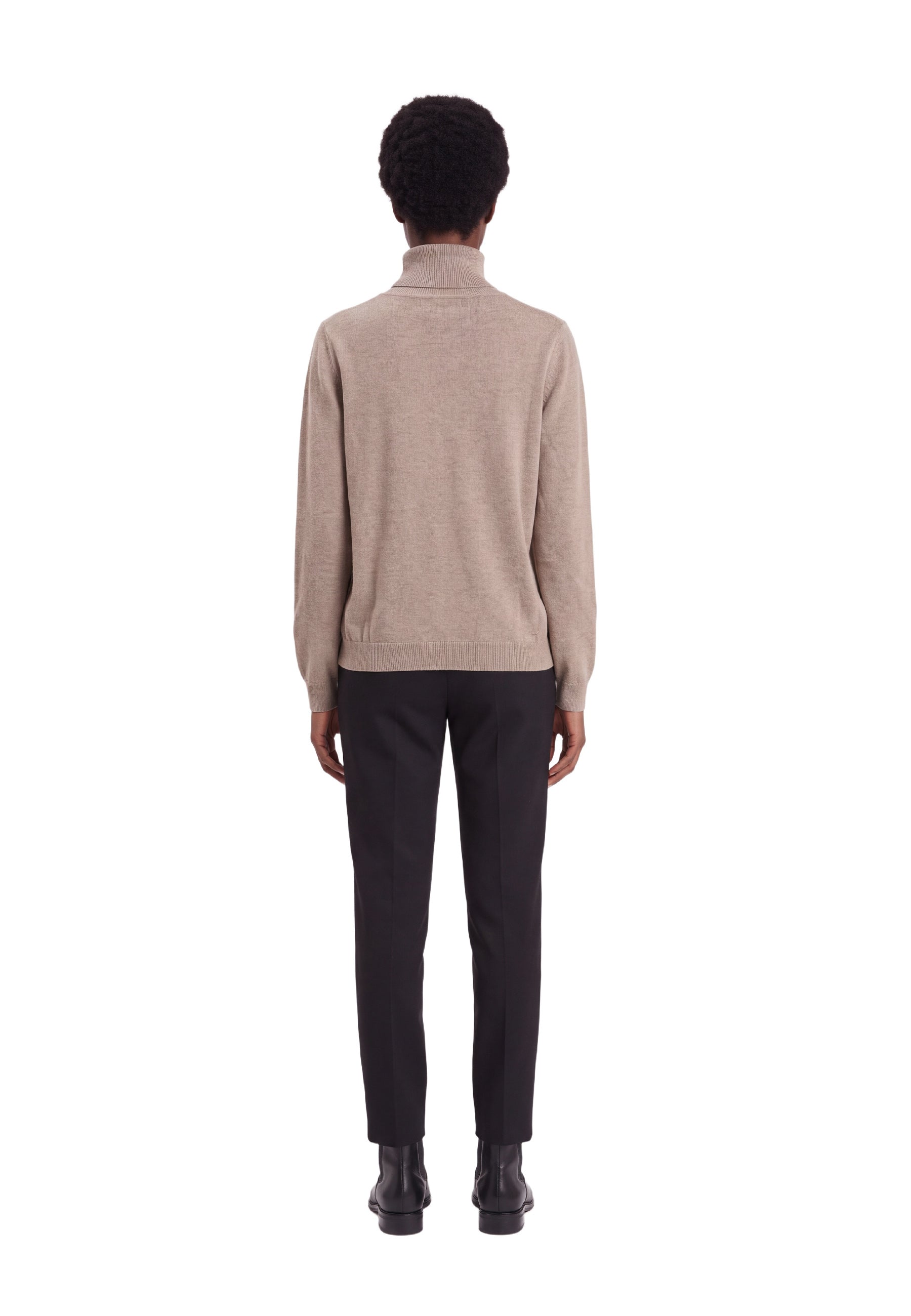 Maglia a collo alto Beige Yes-zee