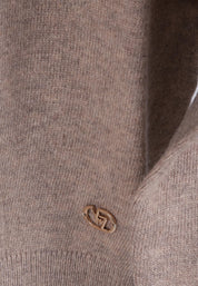 Maglia a collo alto Beige Yes-zee