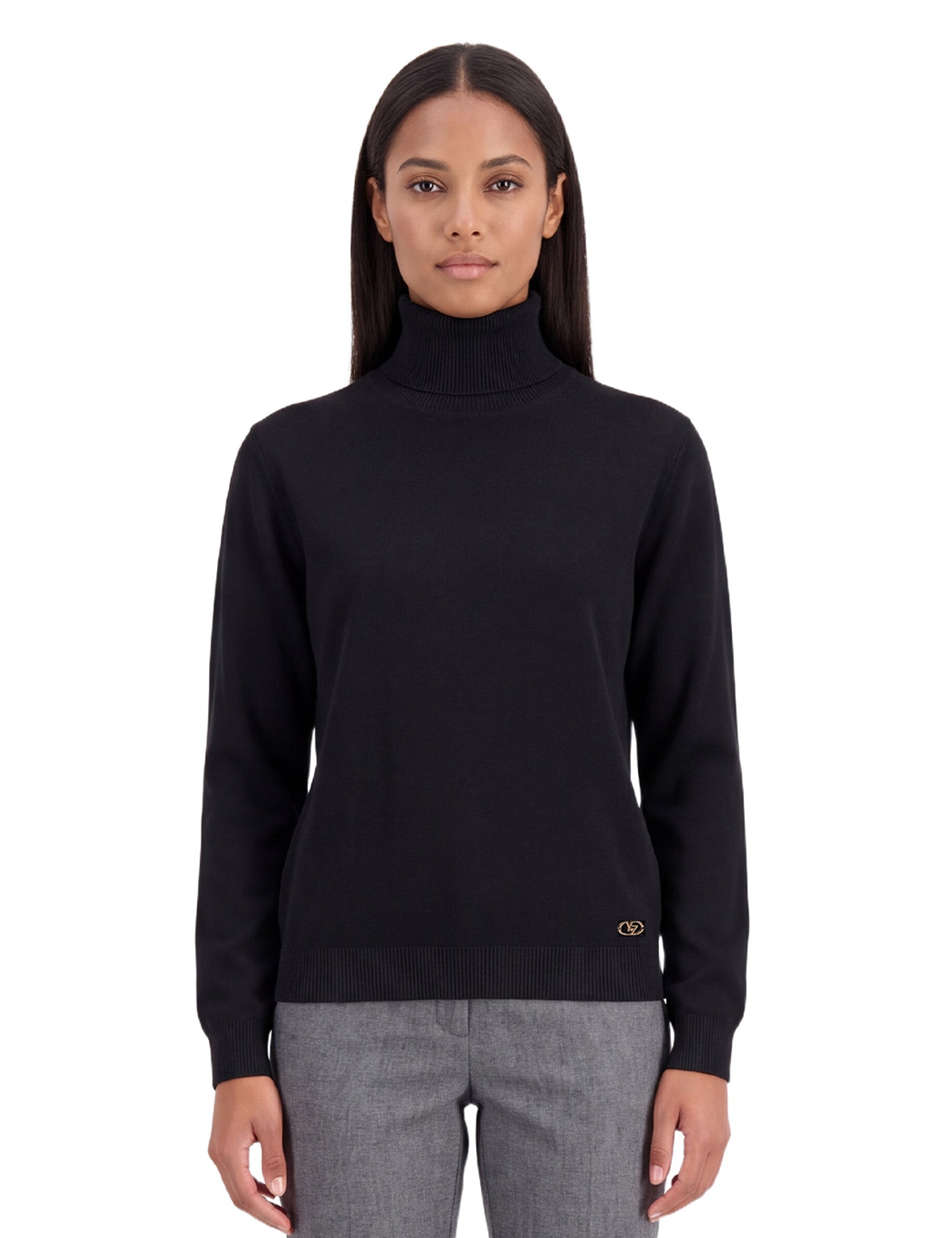 Maglia a collo alto Nero Yes-zee