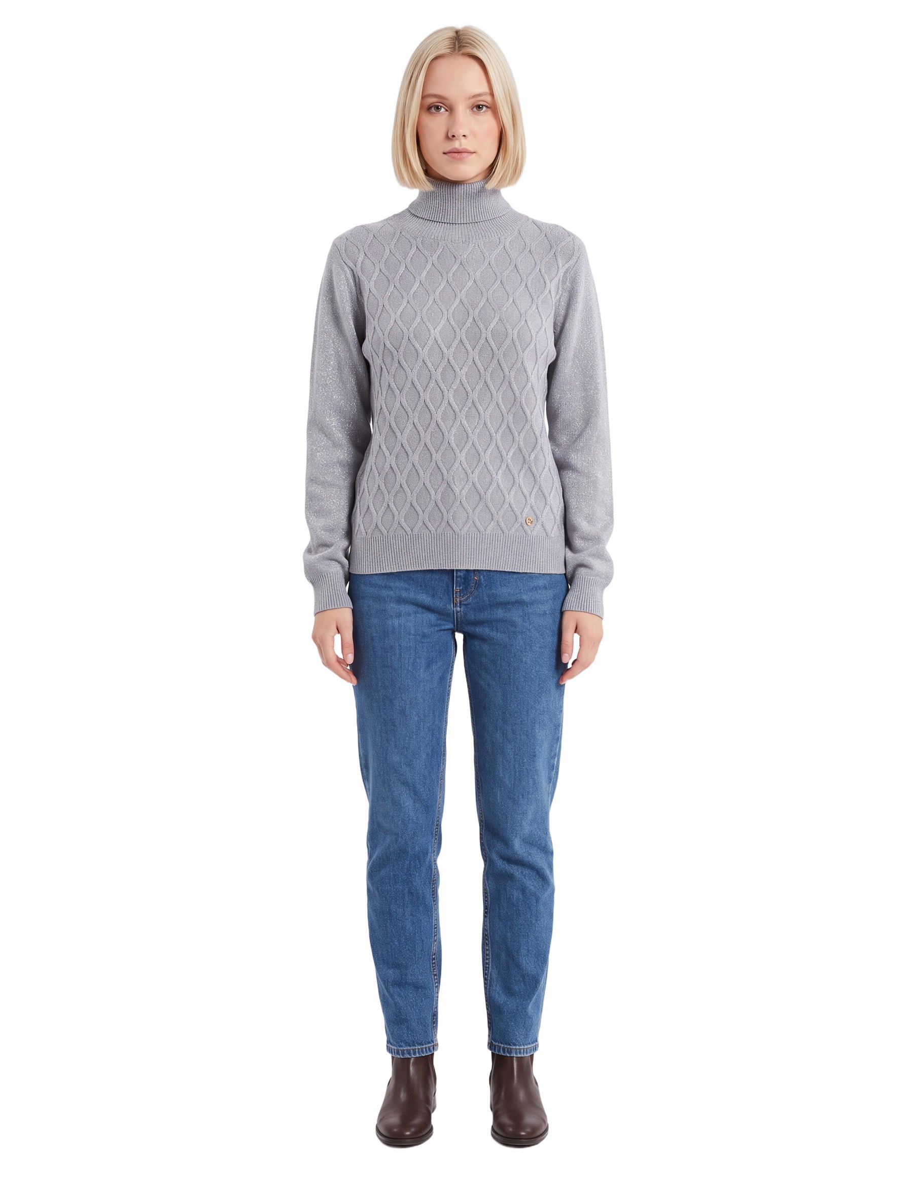 Maglia a collo alto Grigio Yes-zee