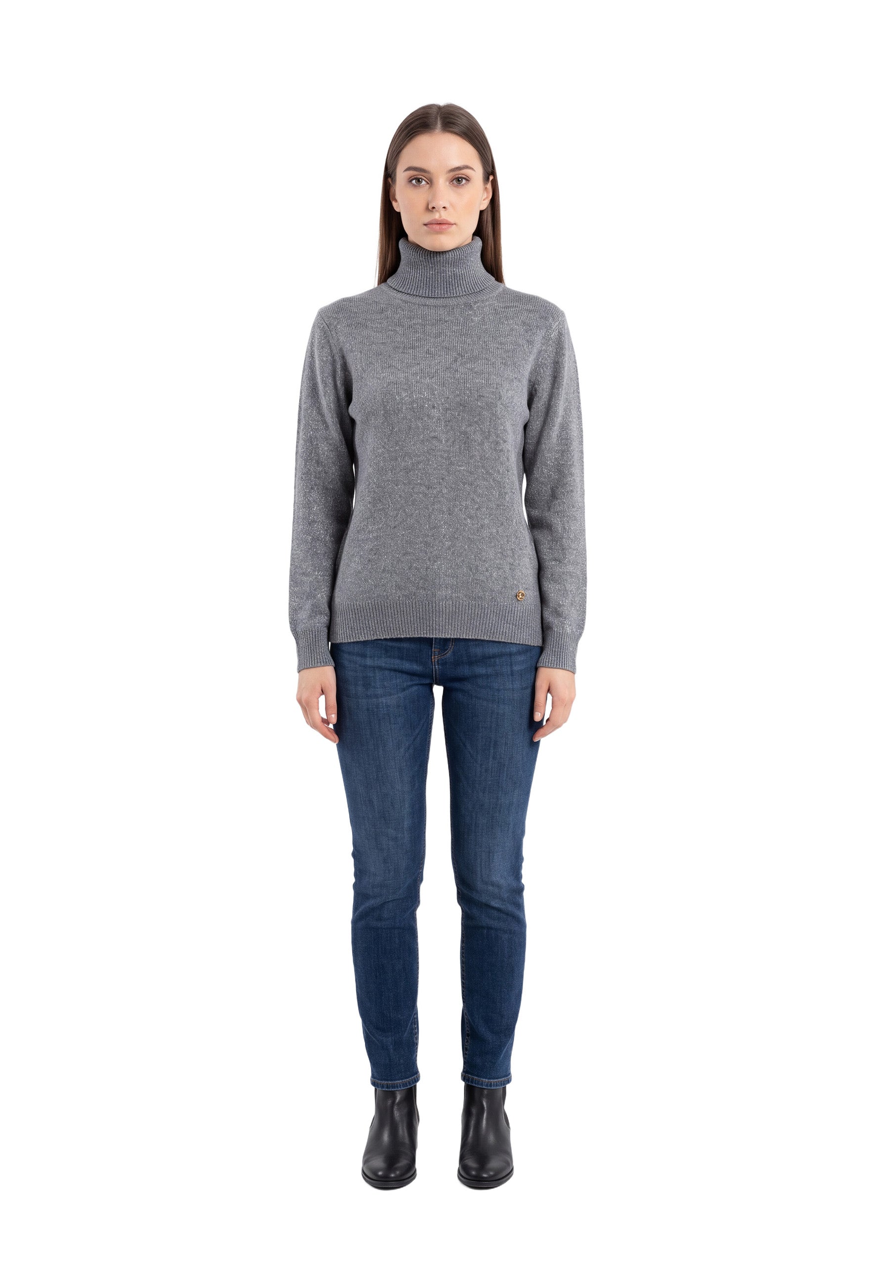 Maglia a collo alto Grigio Yes-zee