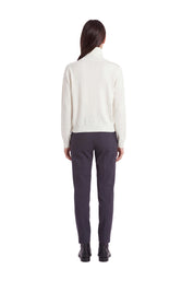 Maglia a collo alto Bianco Yes-zee