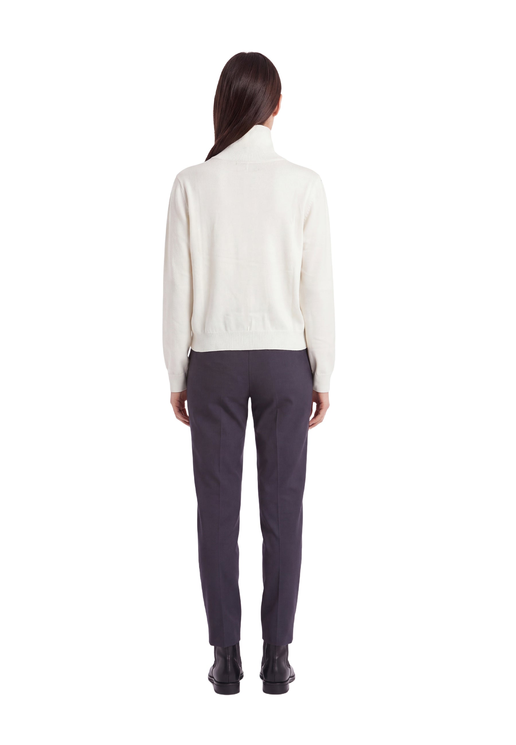 Maglia a collo alto Bianco Yes-zee