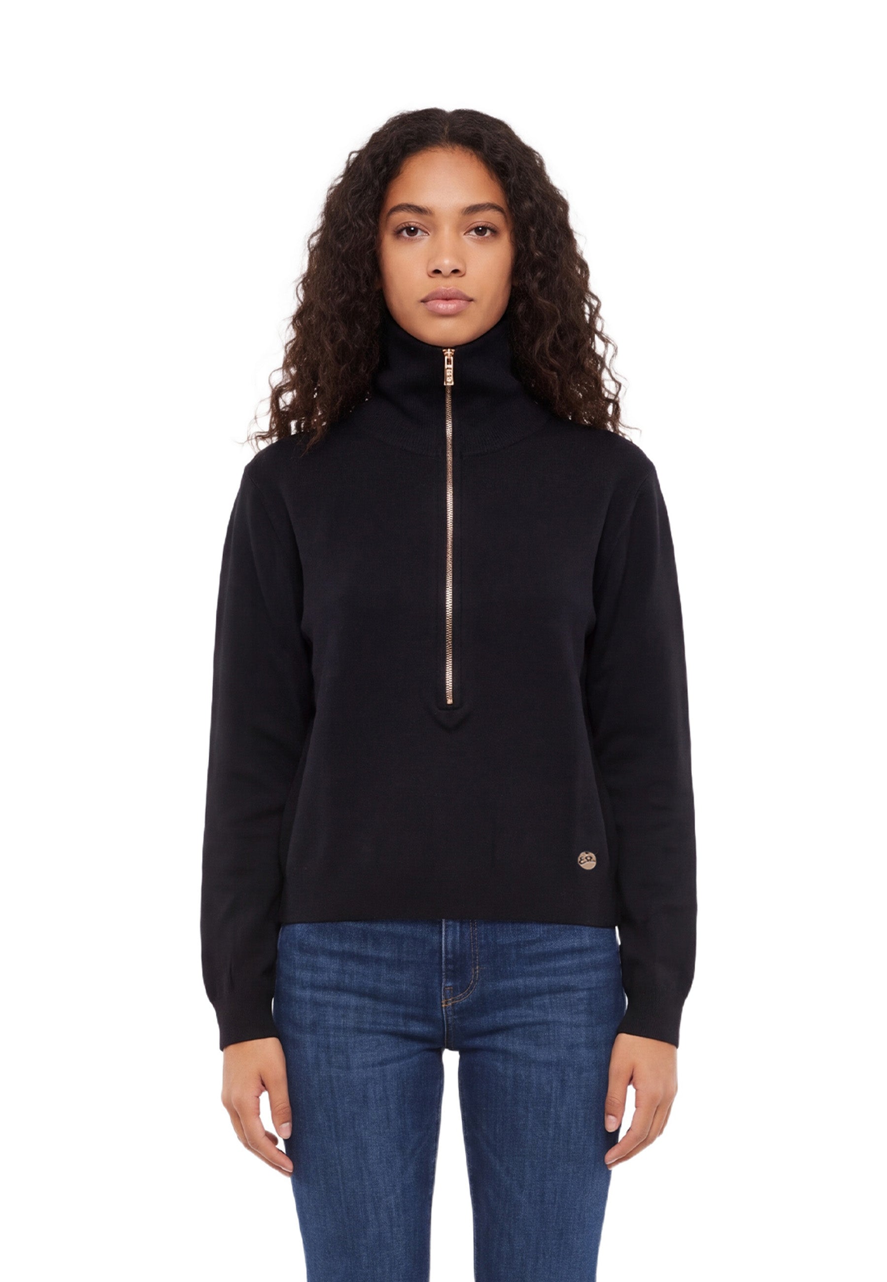 Maglia a collo alto Nero Yes-zee