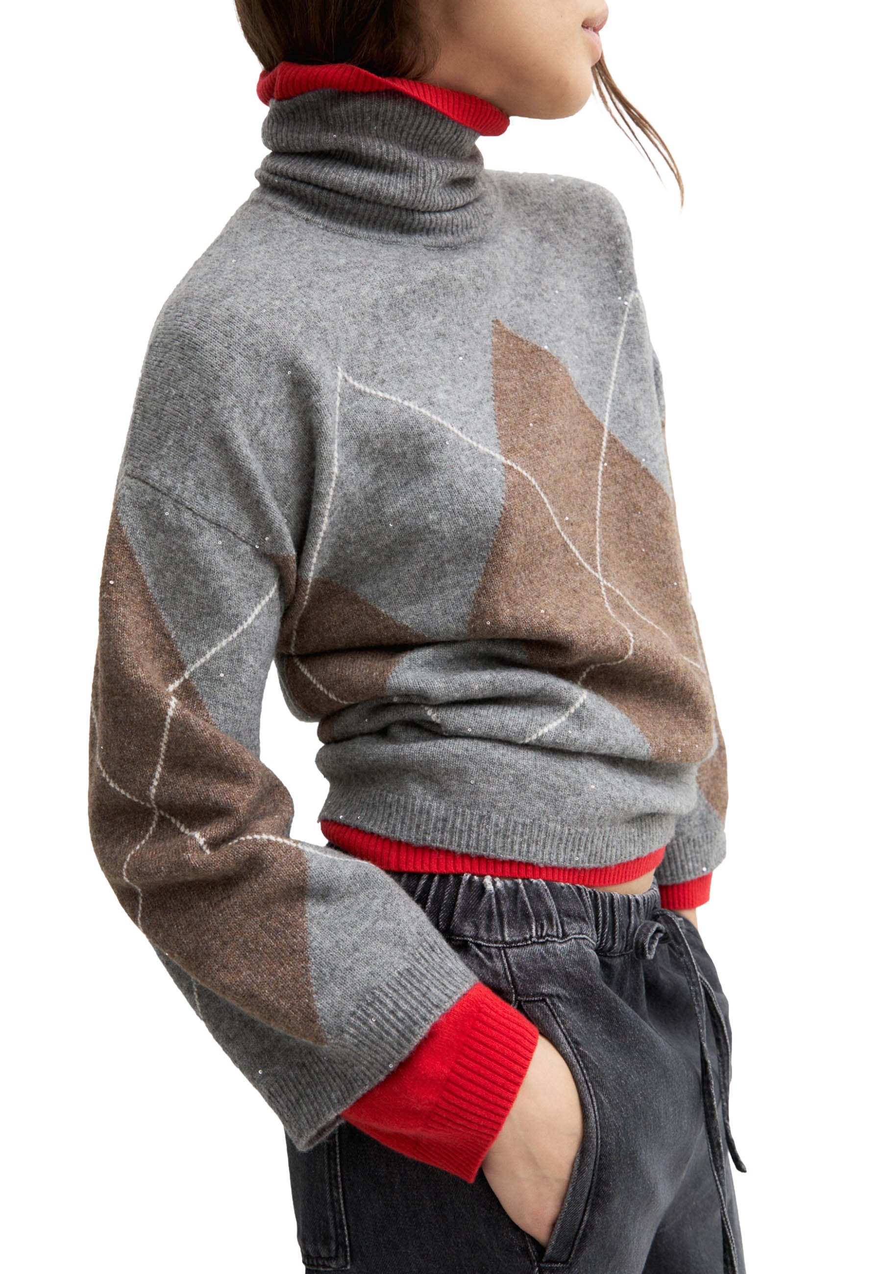 Maglia a collo alto Grigio Emme