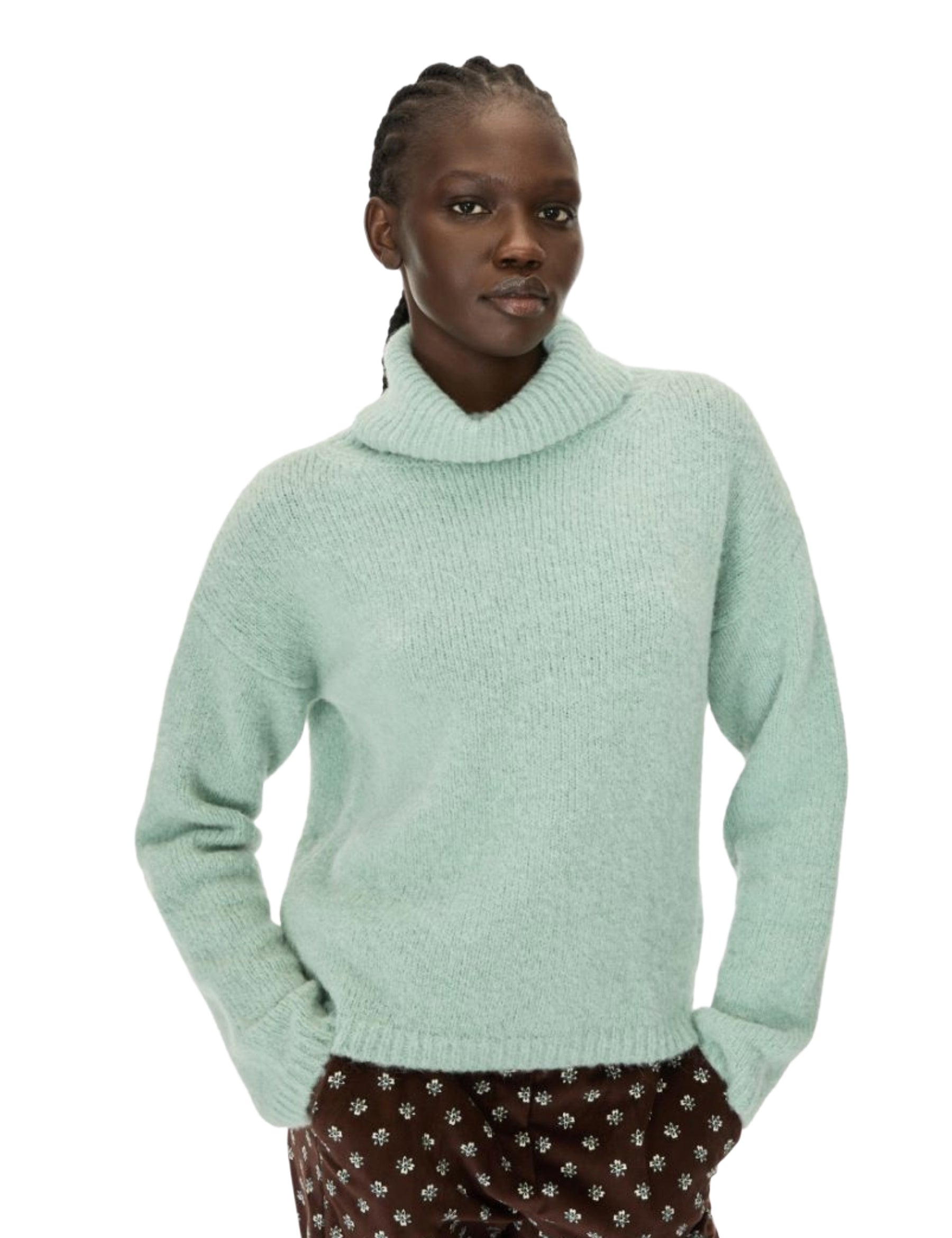 Maglia a collo alto Verde Iblues