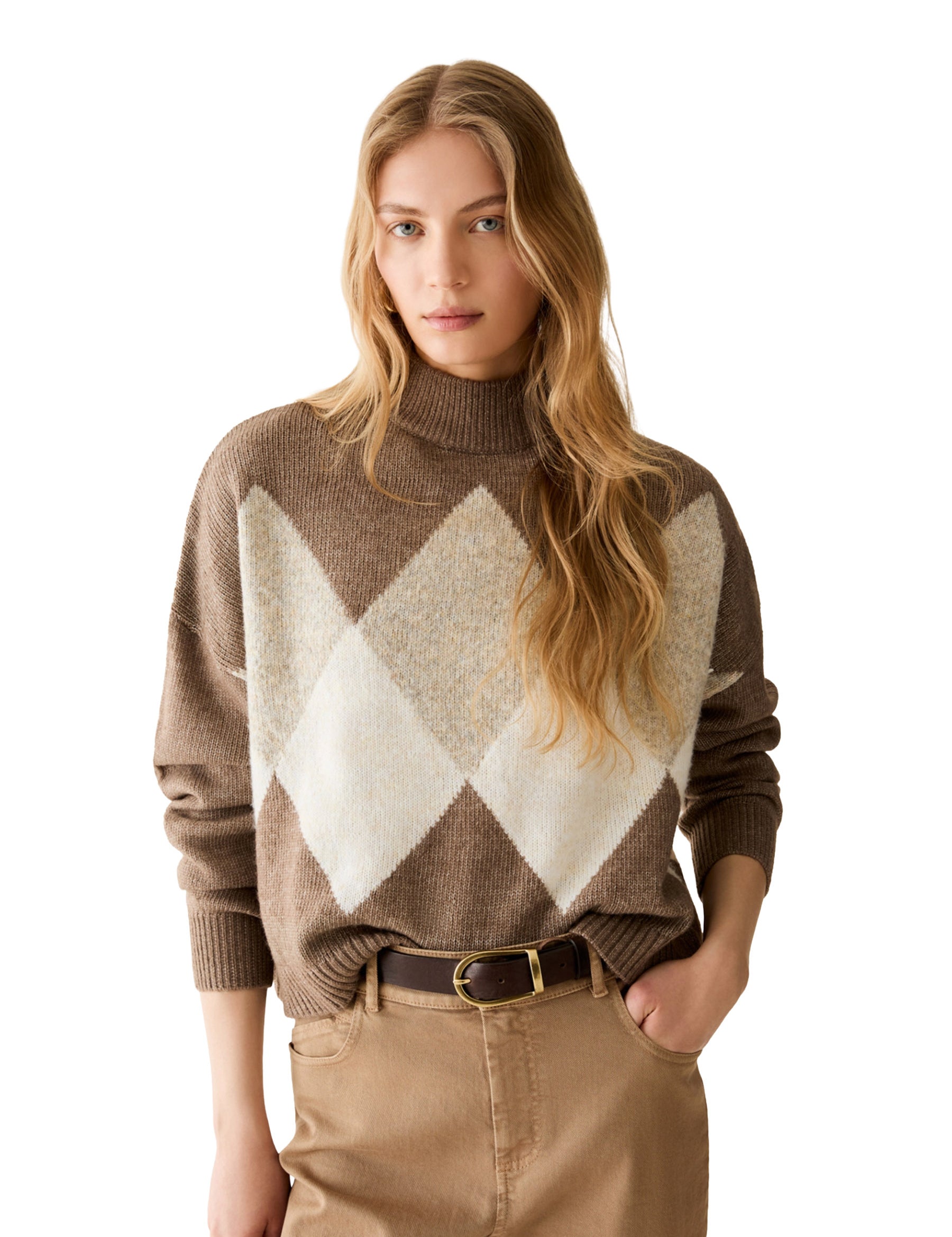 Maglia a collo alto Marrone Pennyblack