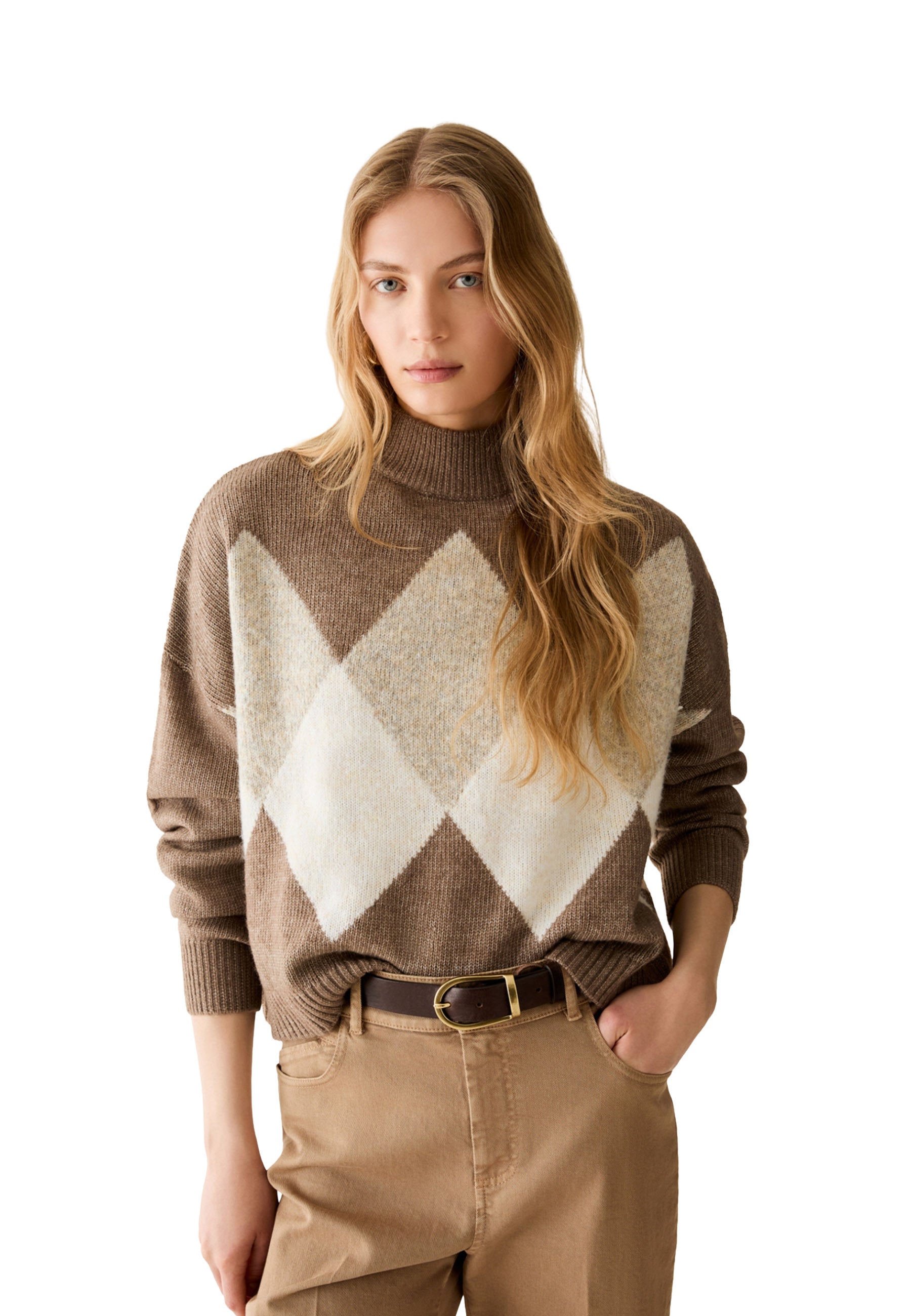 Maglia a collo alto Marrone Pennyblack