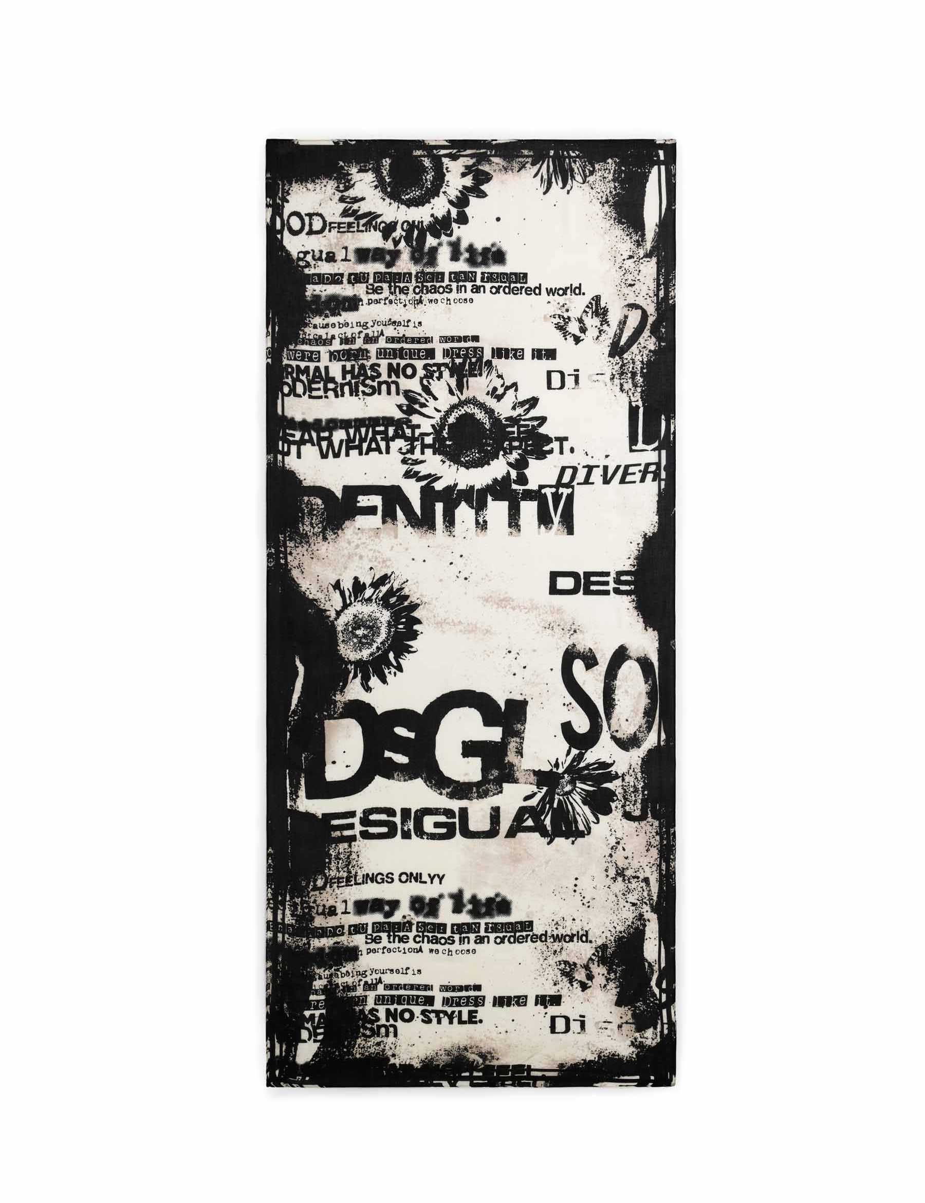 Sciarpe Nero Desigual