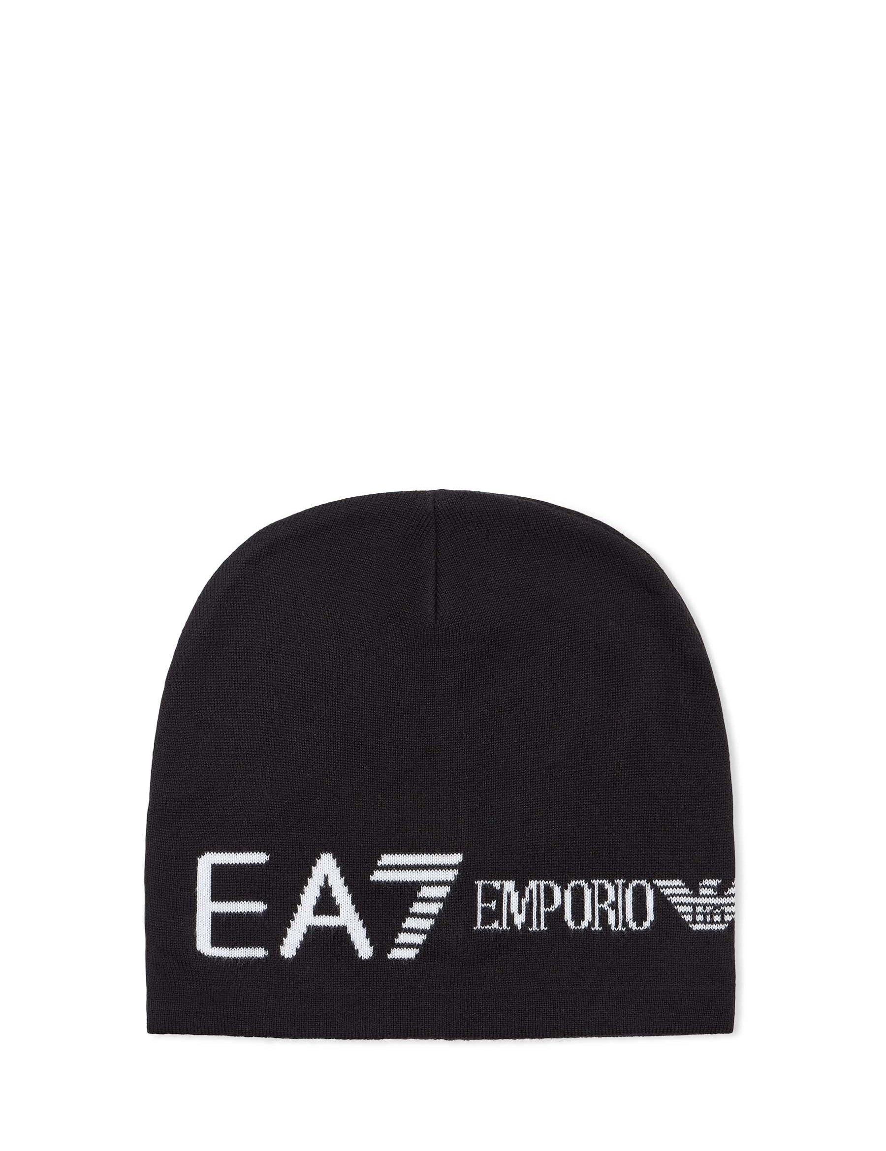 Cappelli Nero Bianco Ea7 Emporio Armani