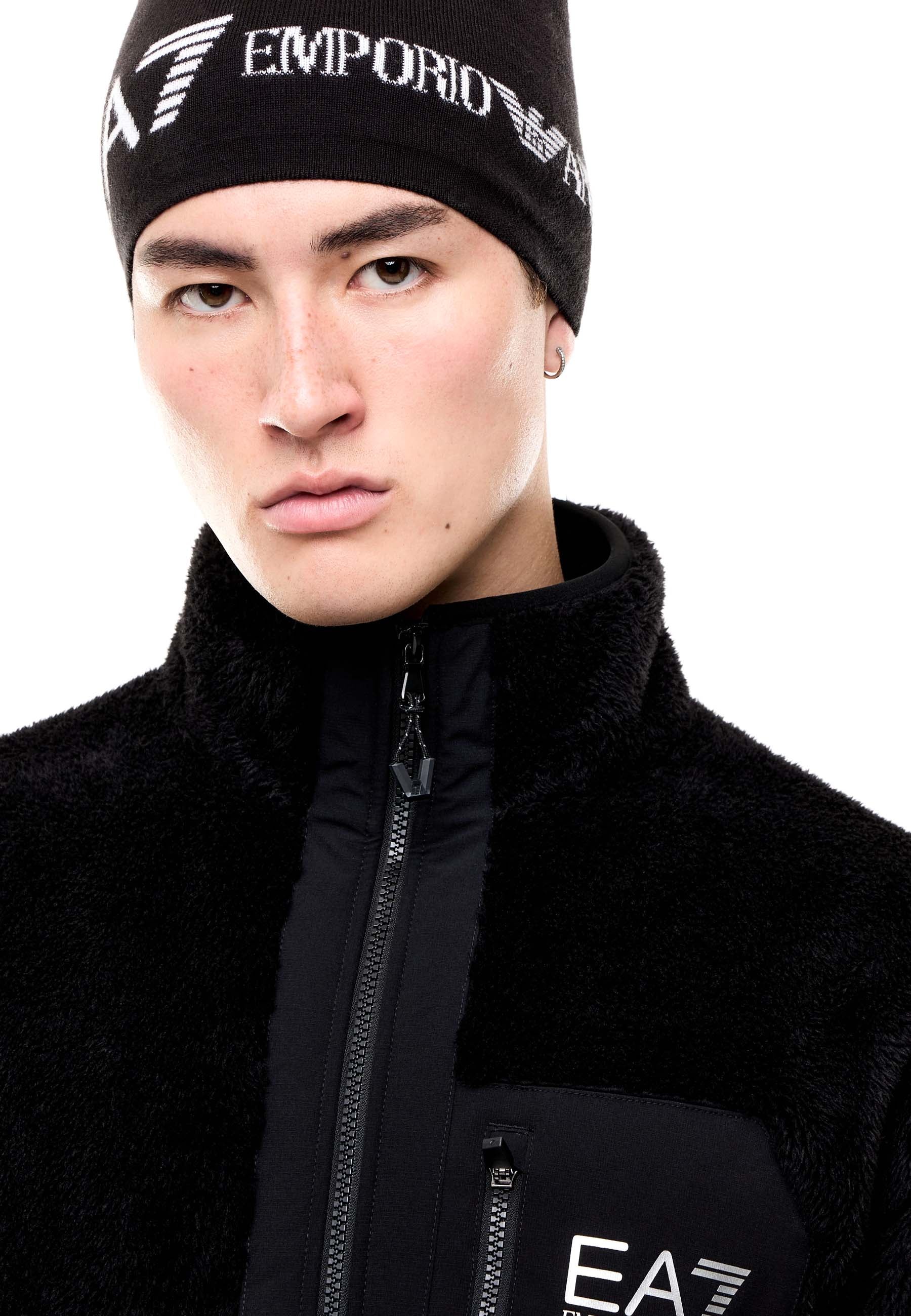Cappelli Nero Bianco Ea7 Emporio Armani