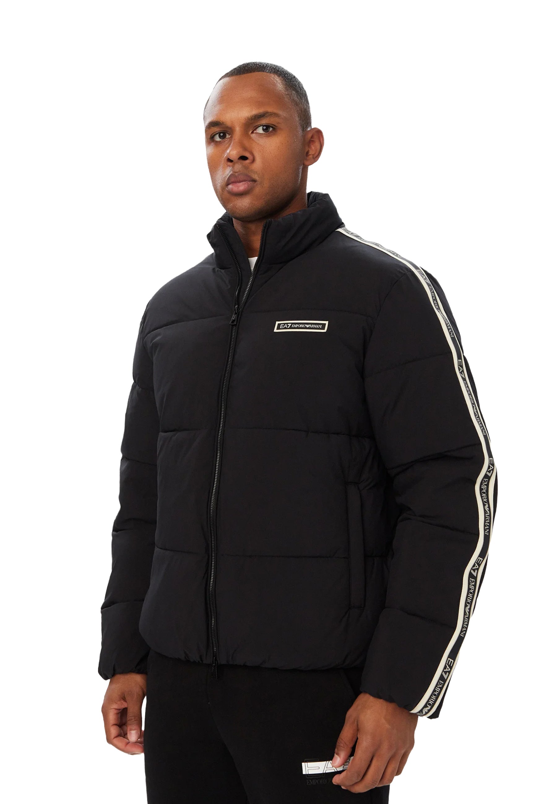 Piumini Nero Ea7 Emporio Armani
