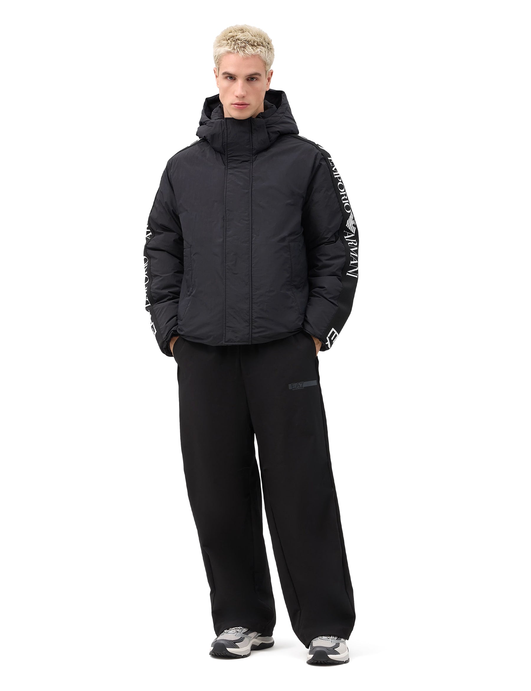 Piumini Nero Ea7 Emporio Armani
