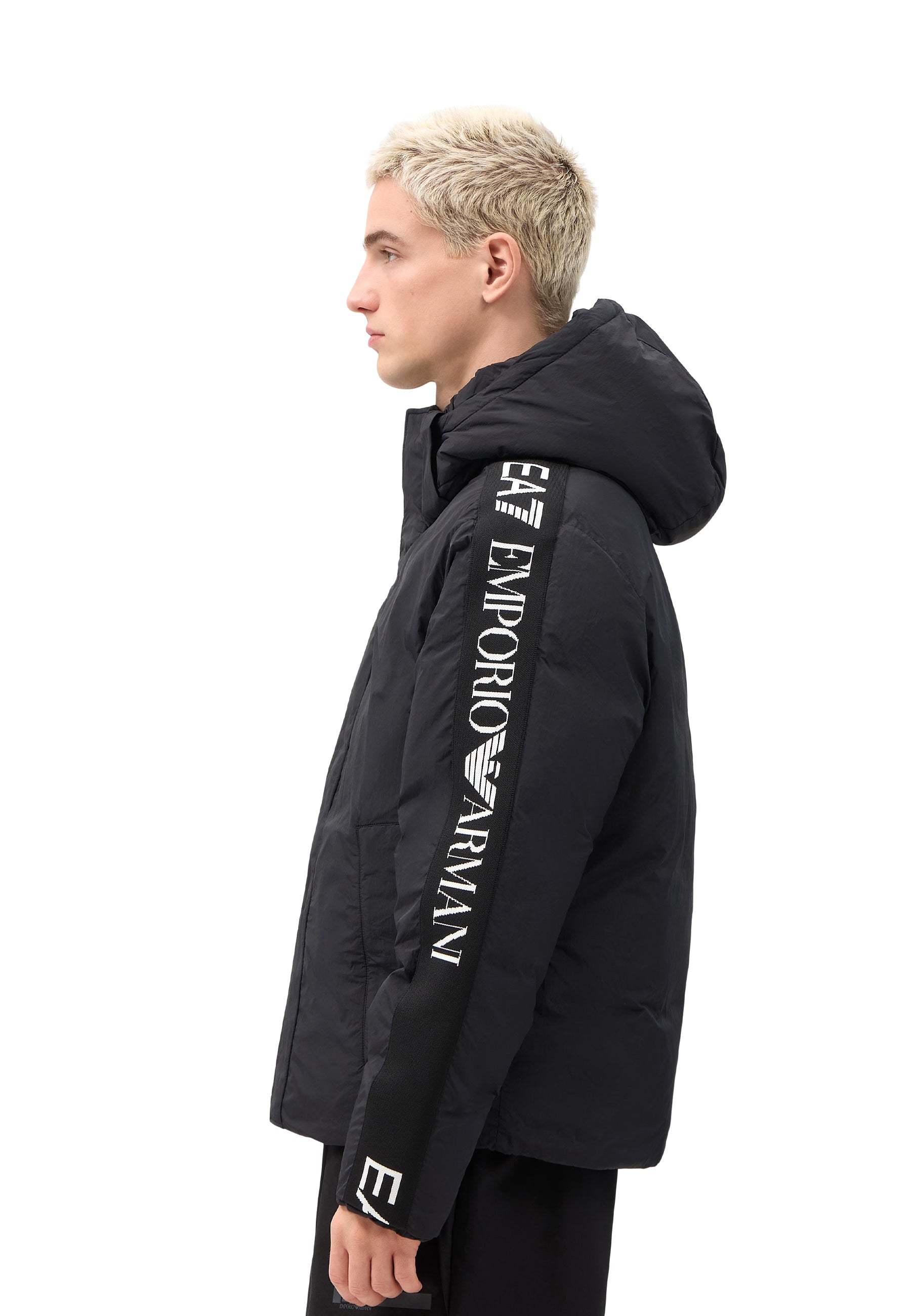 Piumini Nero Ea7 Emporio Armani