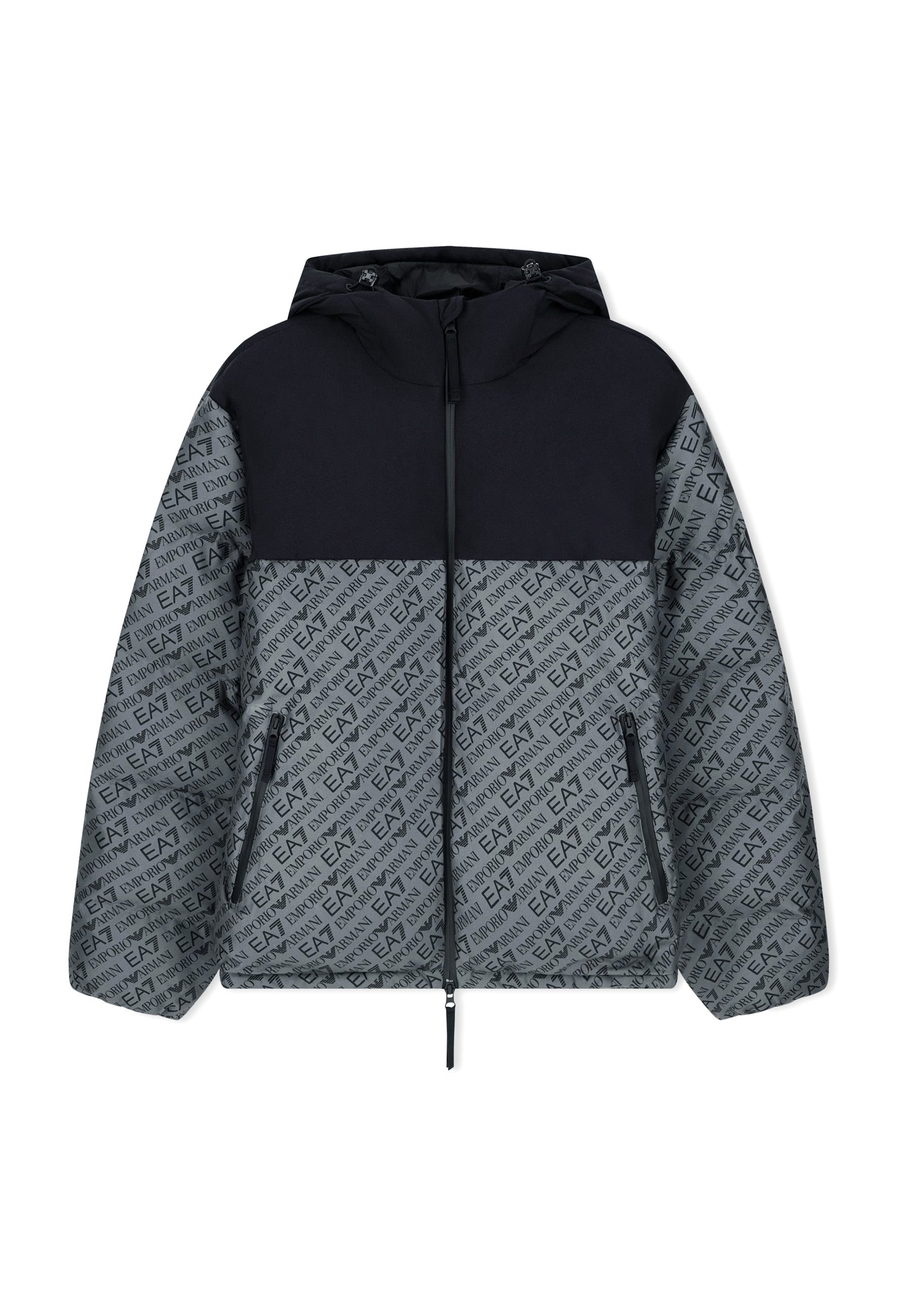 Piumini Grigio Ea7 Emporio Armani
