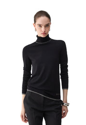 Maglia a collo alto Nero Liu-jo