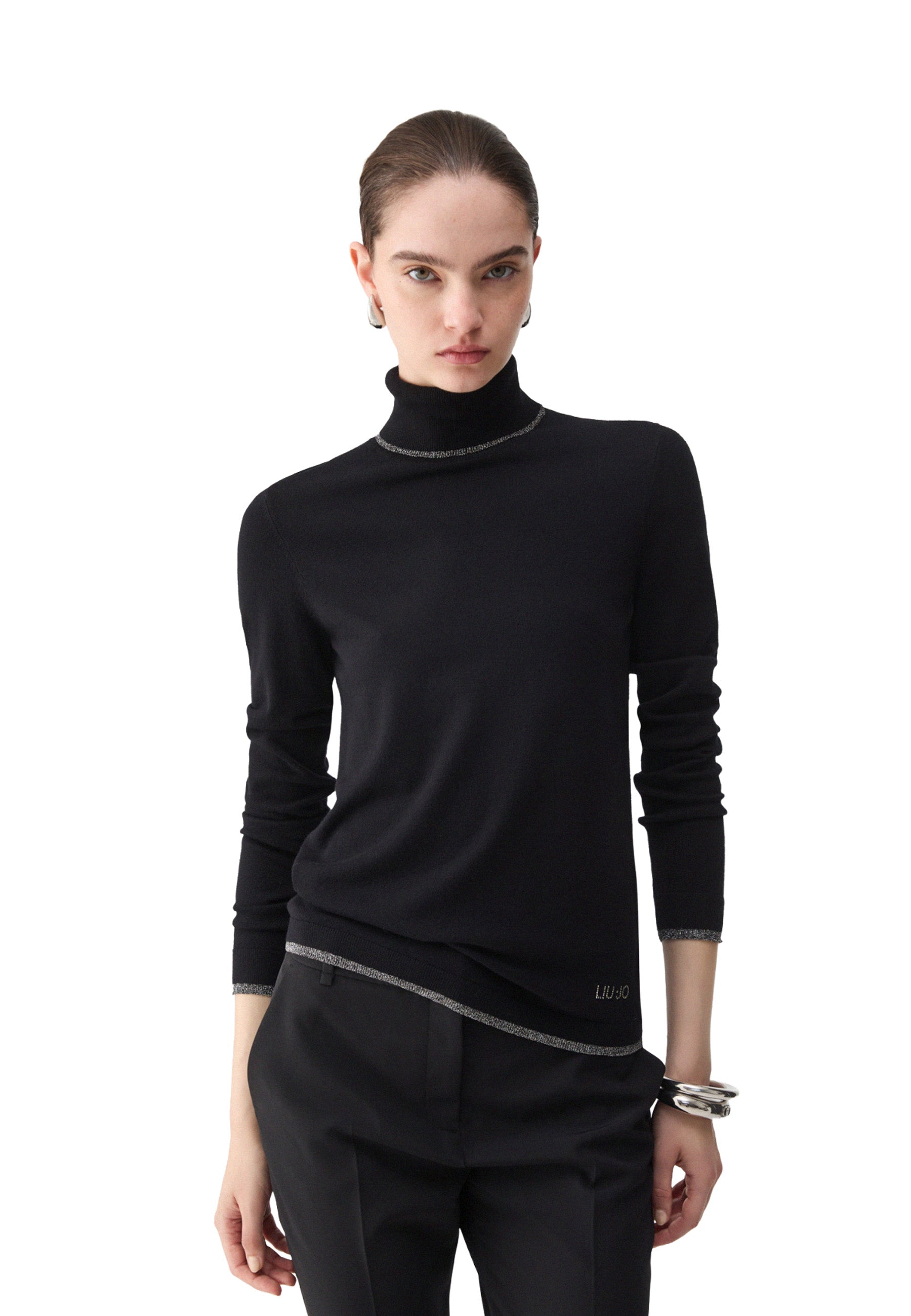 Maglia a collo alto Nero Liu-jo