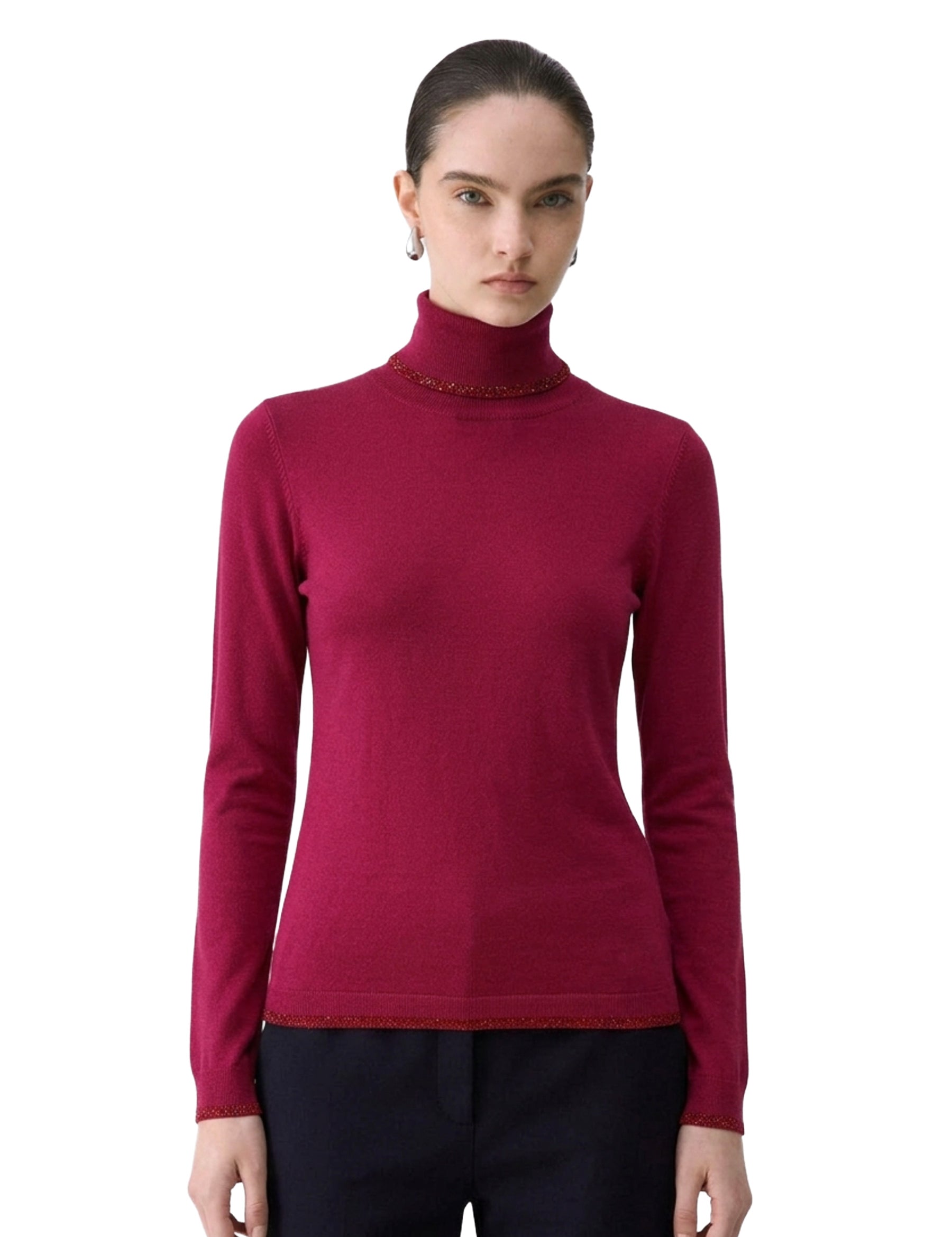 Maglia a collo alto Rosso Liu-jo