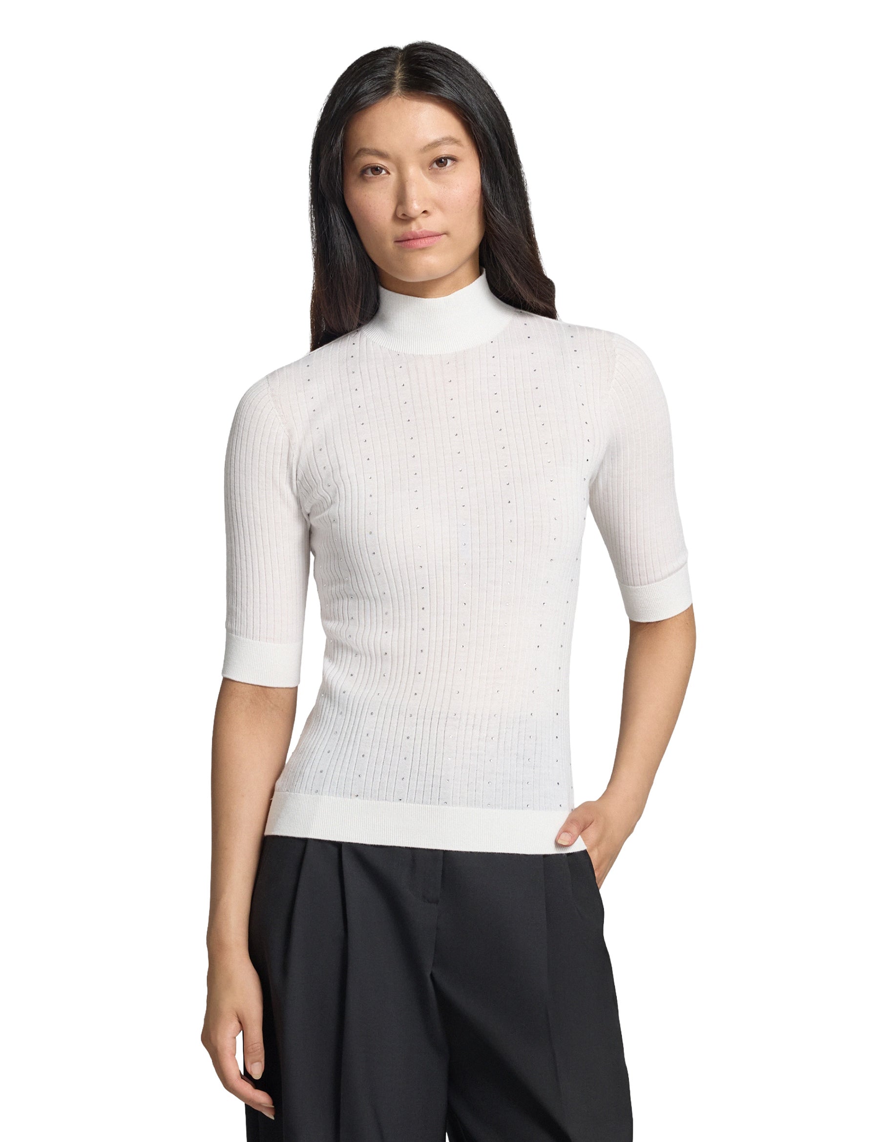 Maglia a collo alto Bianco Liu-jo