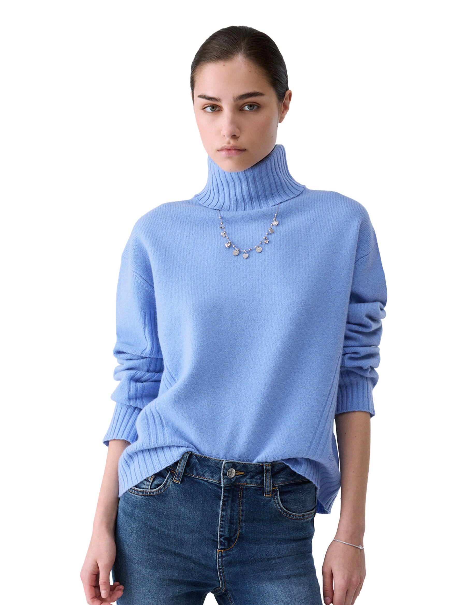 Maglia a collo alto Blu Liu-jo
