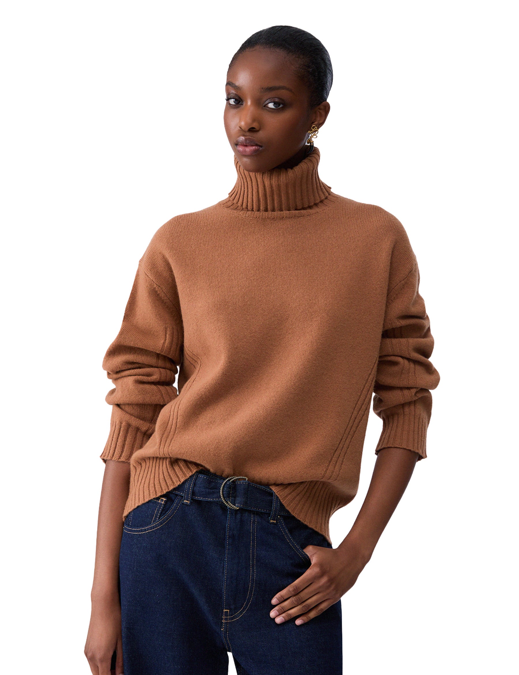 Maglia a collo alto Beige Liu-jo