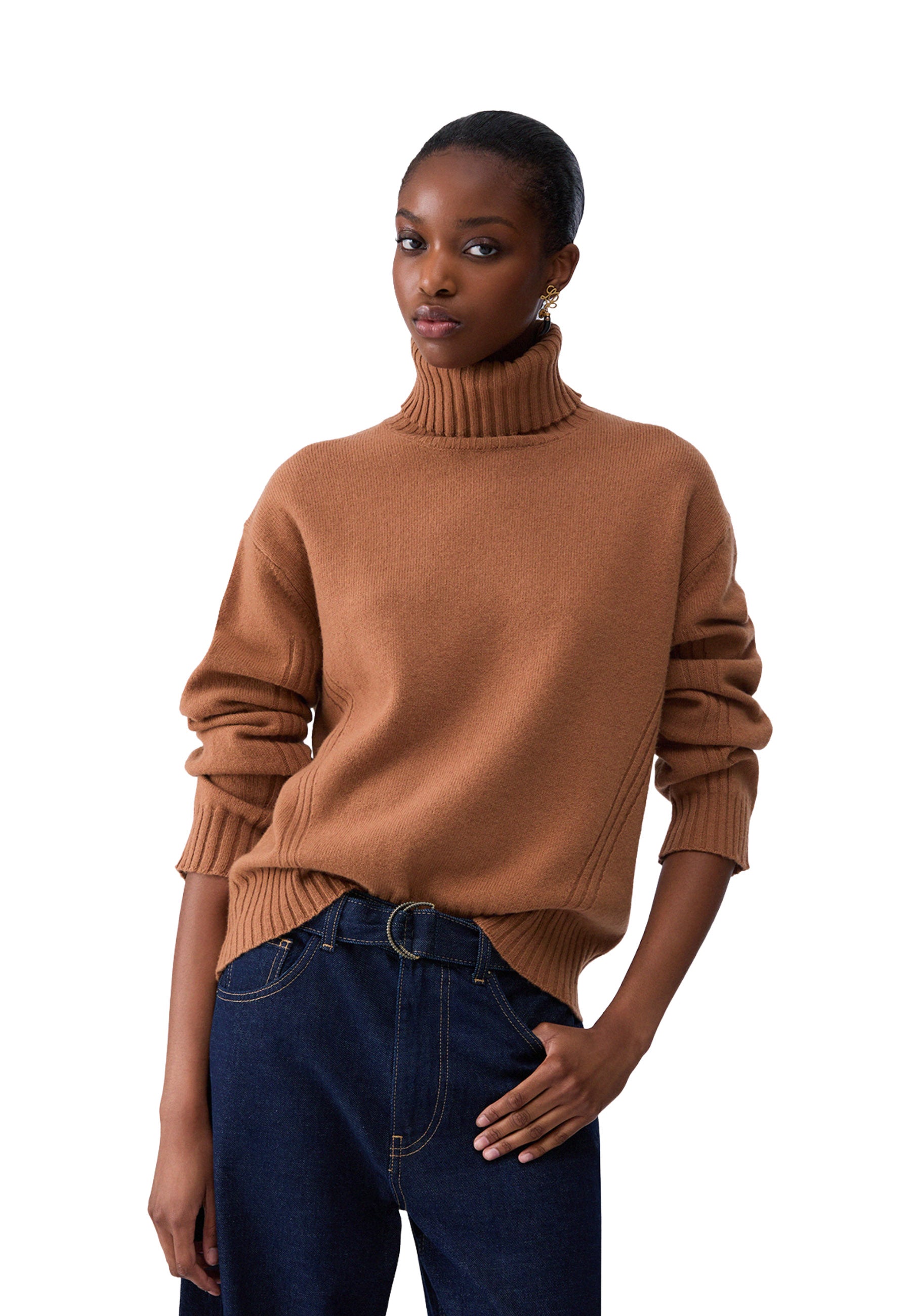 Maglia a collo alto Beige Liu-jo