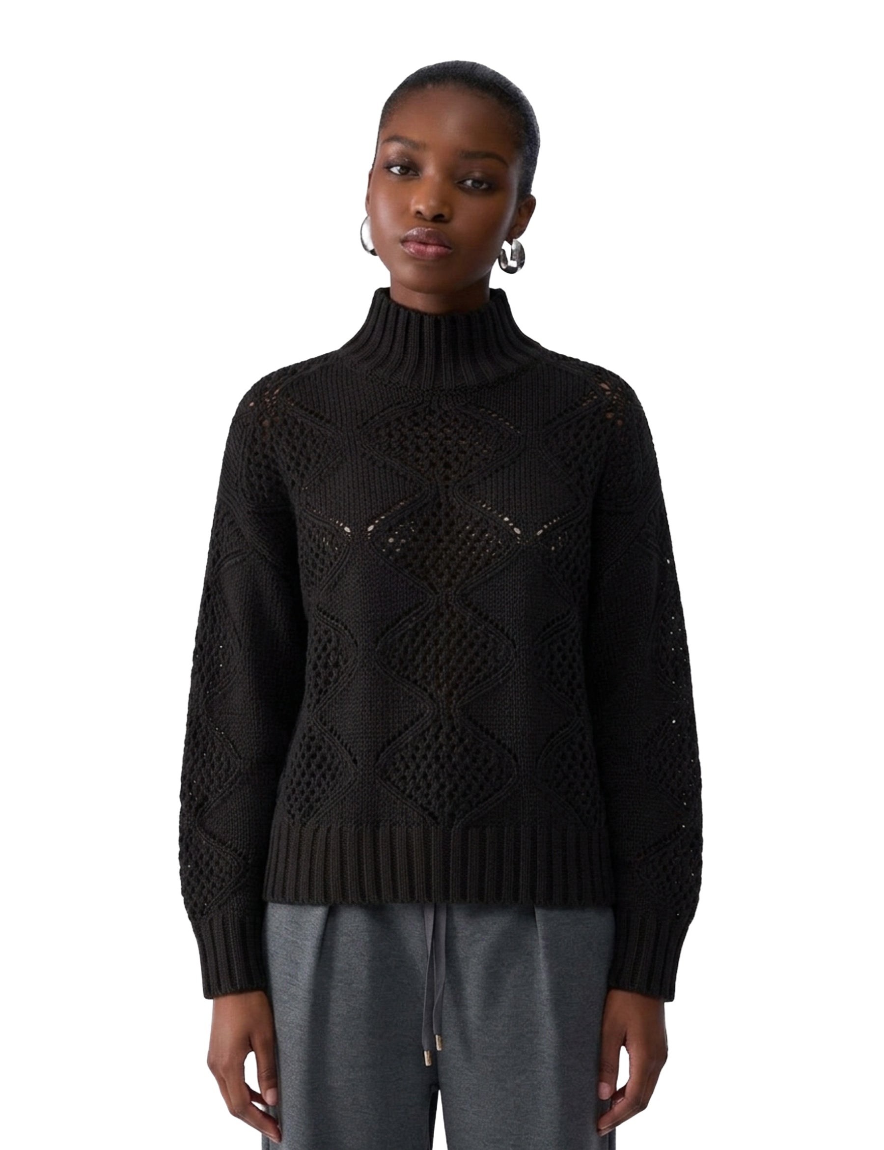 Maglia a collo alto Nero Liu-jo