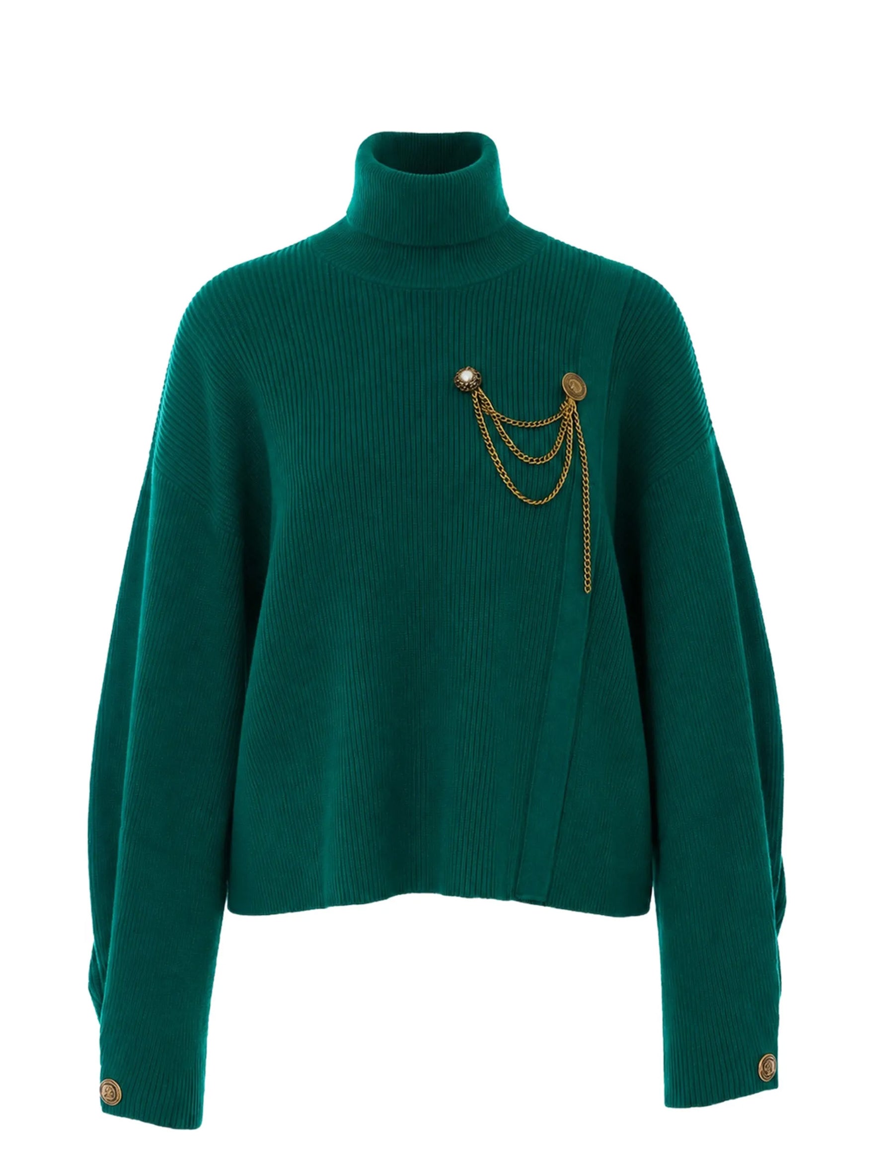 Maglia a collo alto Verde Liu-jo