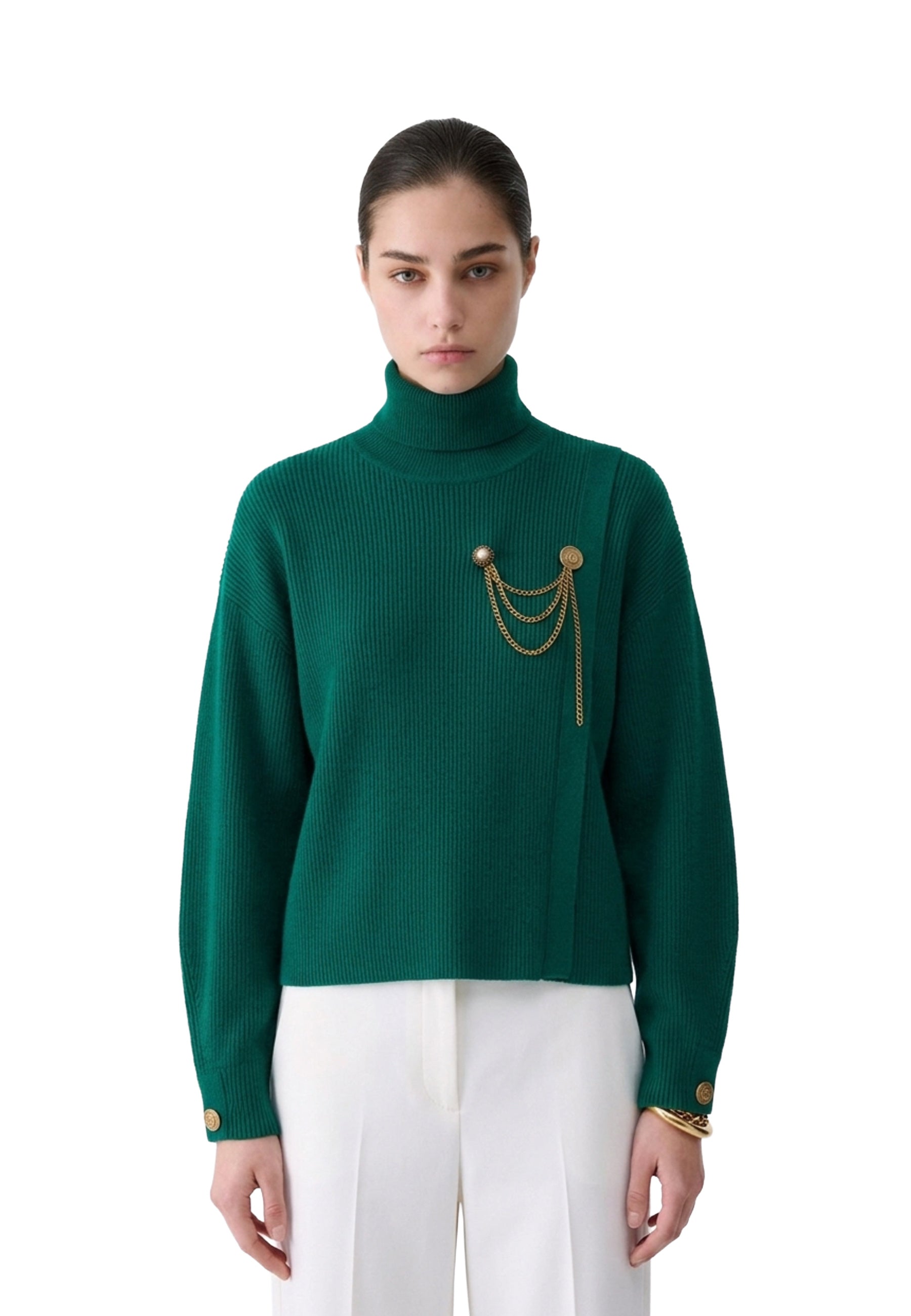 Maglia a collo alto Verde Liu-jo