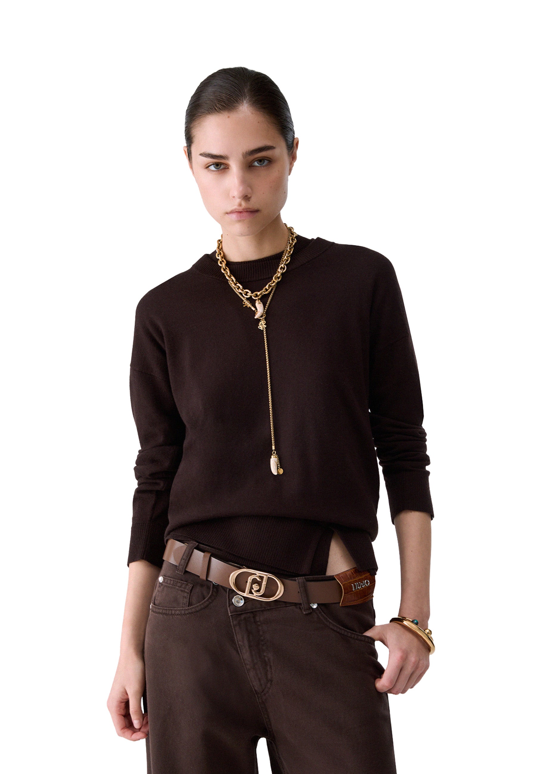 Maglioncini Marrone Liu-jo