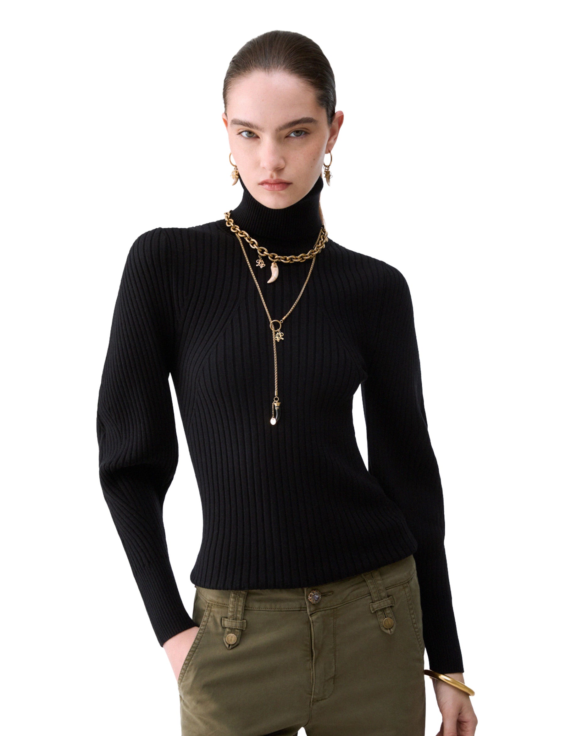 Maglia a collo alto Nero Liu-jo