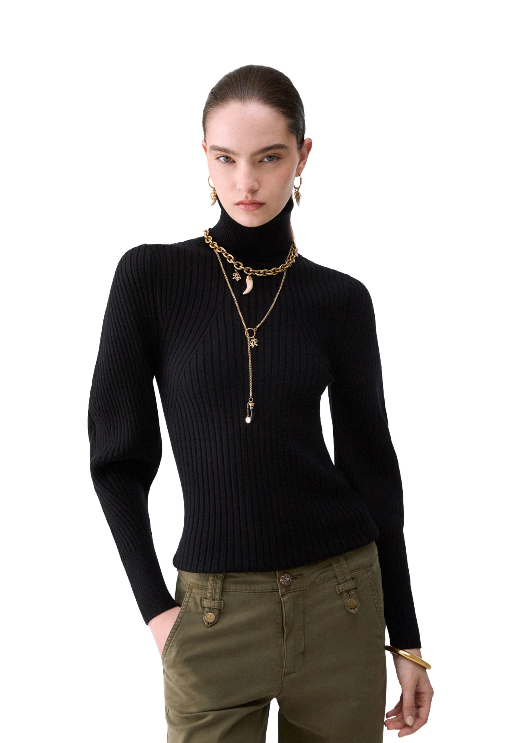 Maglia a collo alto Nero Liu-jo