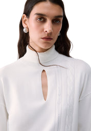 Maglia a collo alto Bianco Liu-jo