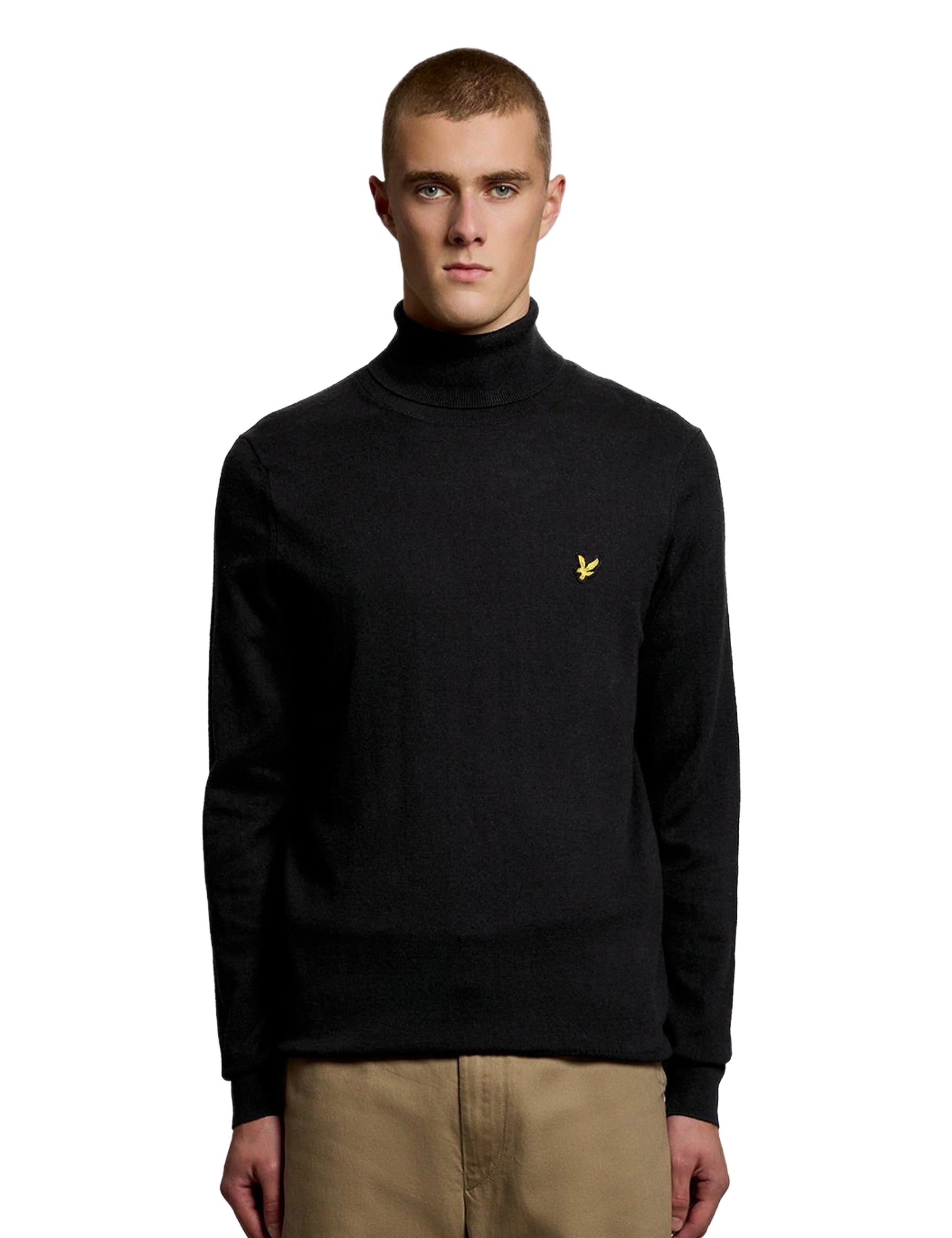 Maglia a collo alto Nero Lyle & Scott